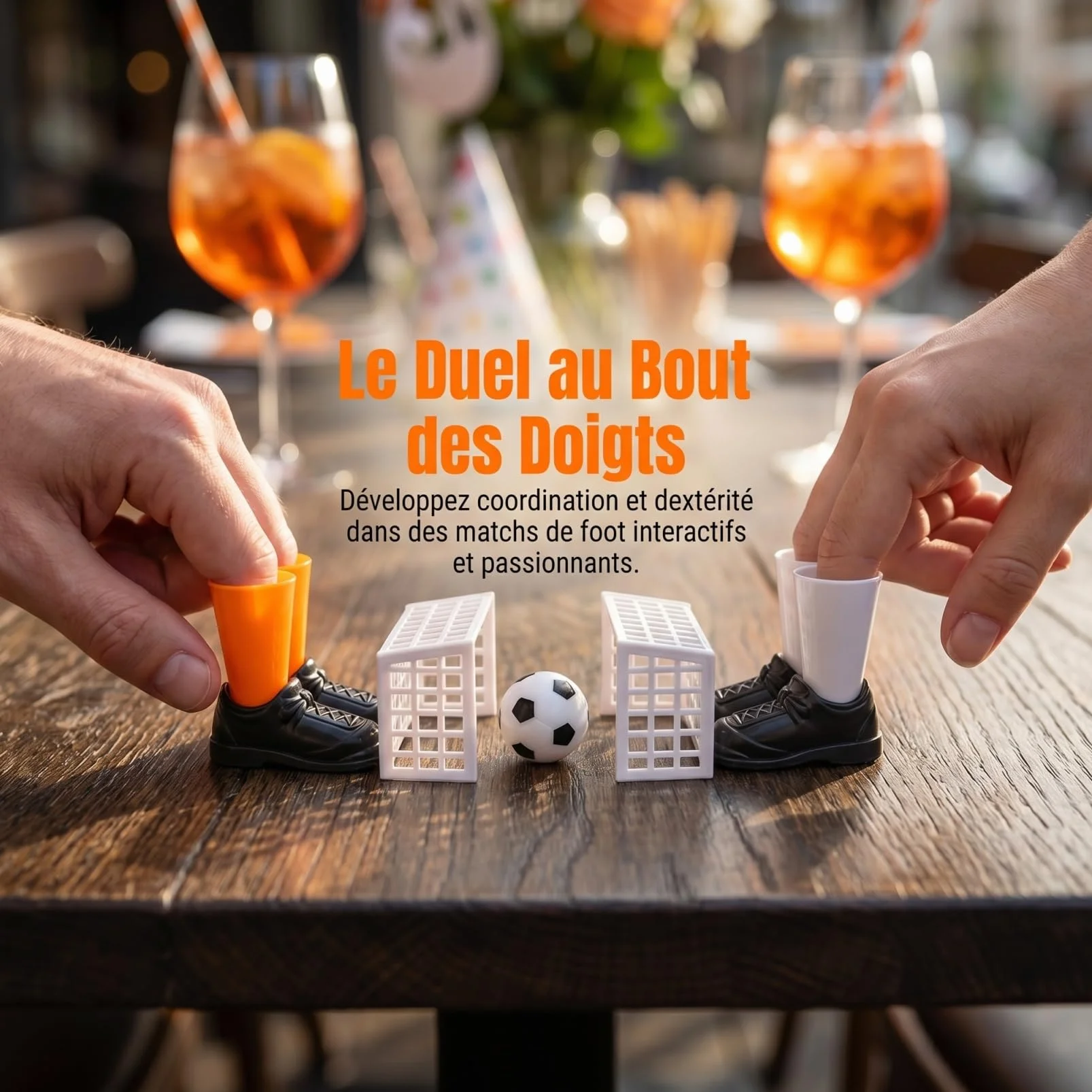 Abaodam Mini Jeu de Football pour Doigt 3 Ensembles Babyfoot de Table Interactif pour Enfants et Adultes