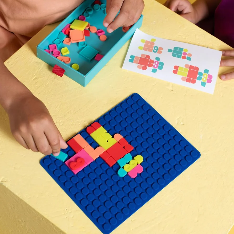 SILIPOP Mosaïques À Clipser - Mosaic Art - Créations Colorées - Bleu - À Partir de 3 Ans