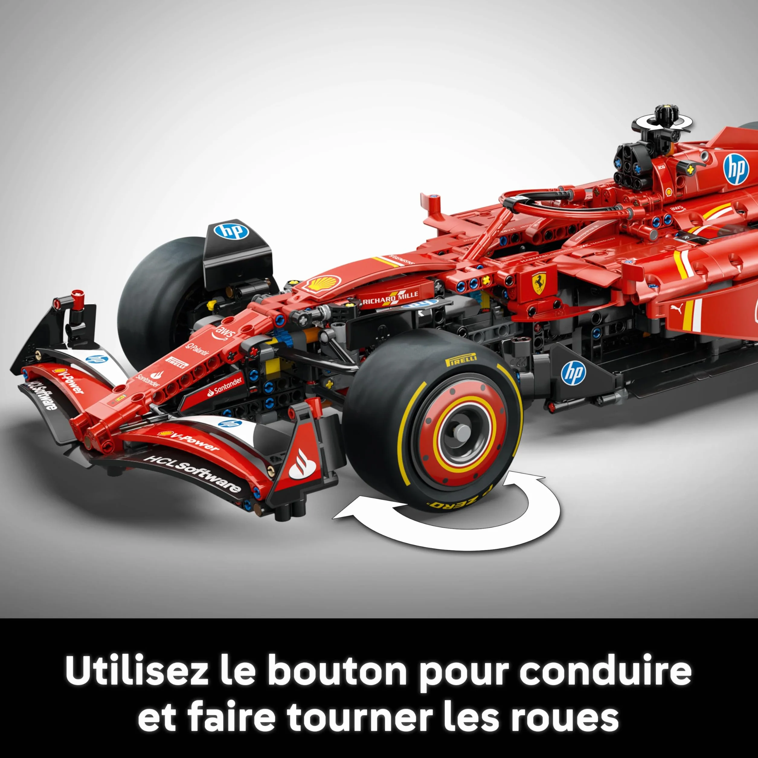 LEGO Technic Ferrari SF-24 F1 Maquette 1/8 Voiture de Course Collector Moteur V6 Boîte de Vitesses DRS Volant 42207