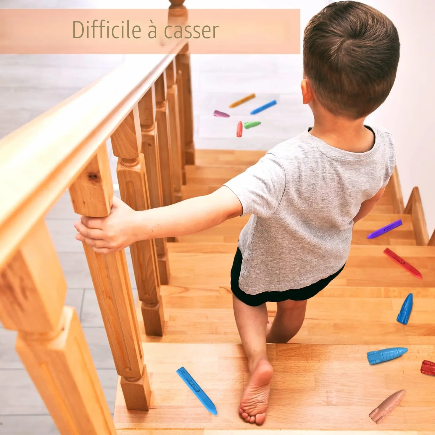 Crayons Jumbo pour tout-petits 18 couleurs lavables incassables faciles à tenir cadeaux de coloriage sûrs