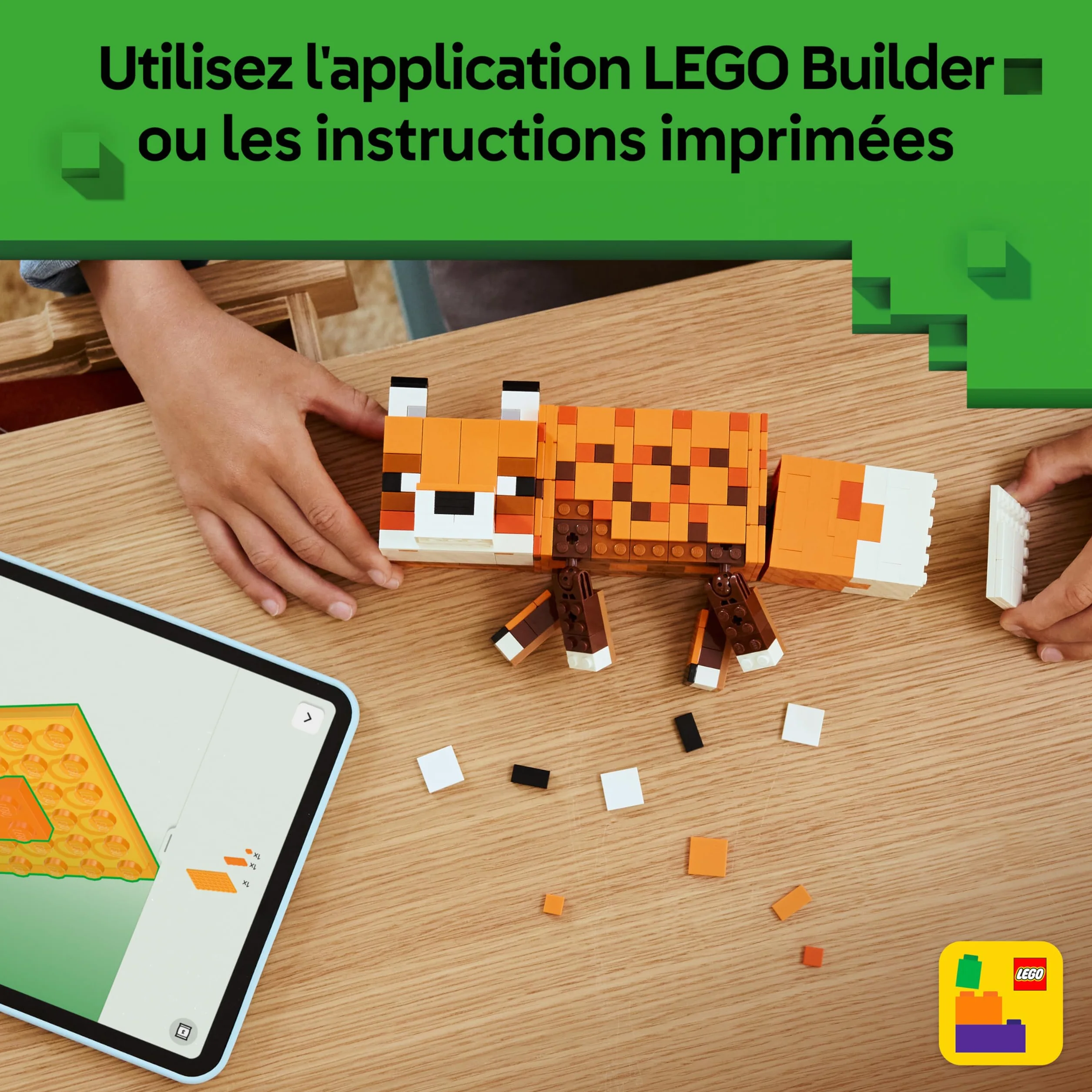 LEGO Minecraft Le Renard Jouet 3D Puzzle Figurine Animal Accessoires Cadeau Garçon Fille 10 Ans 21588
