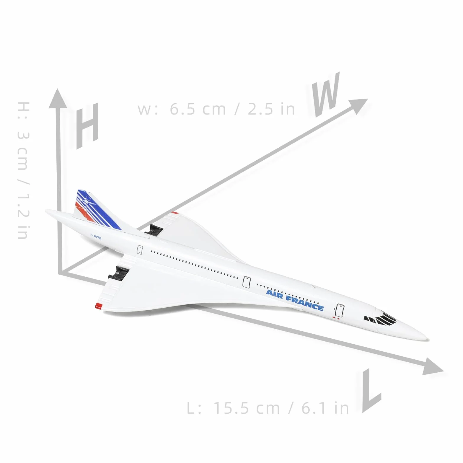 NUOTIE Concorde Air France Modèle d'avion moulé sous Pression en métal 1/400 Collection