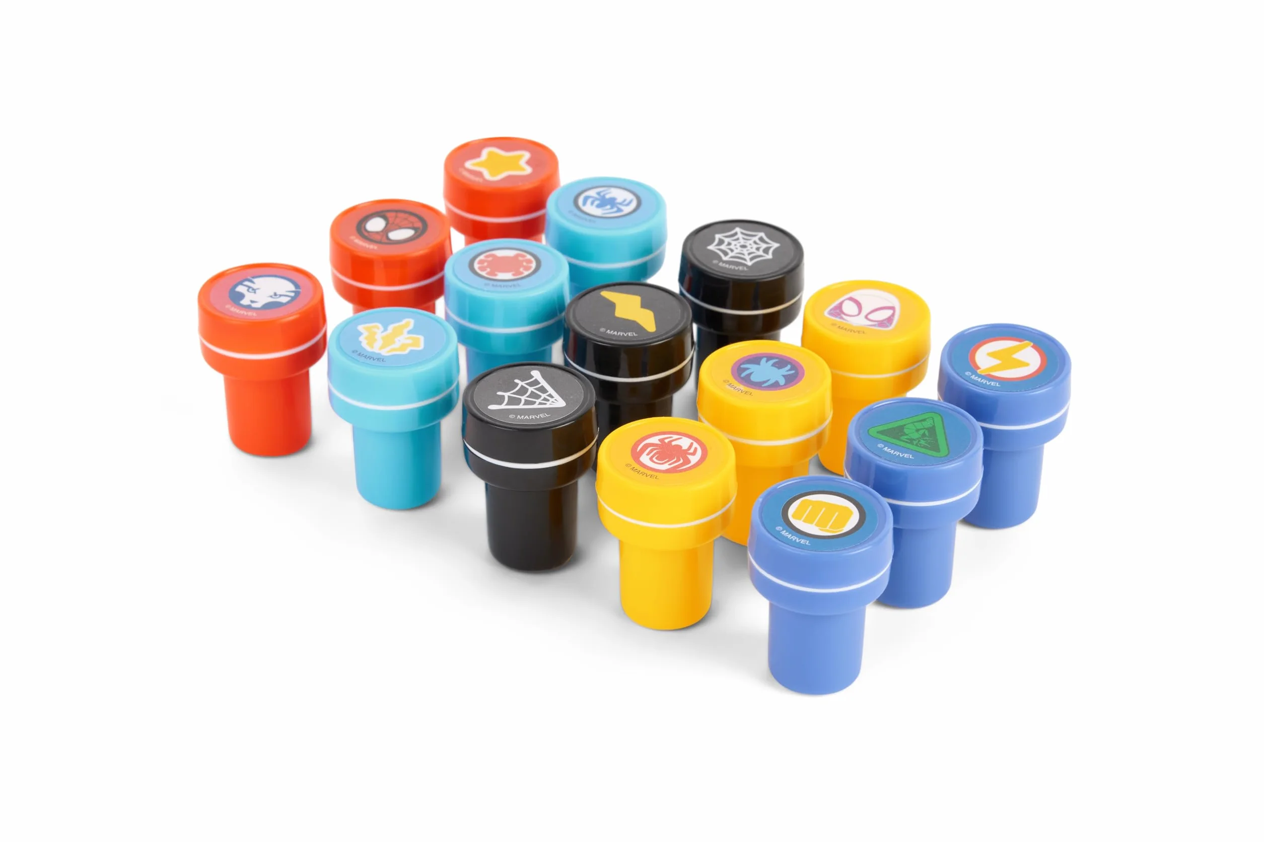 Marvel Spidey et ses super amis Lot de 15 tampons Kit de bricolage pour enfants à partir de 3 ans