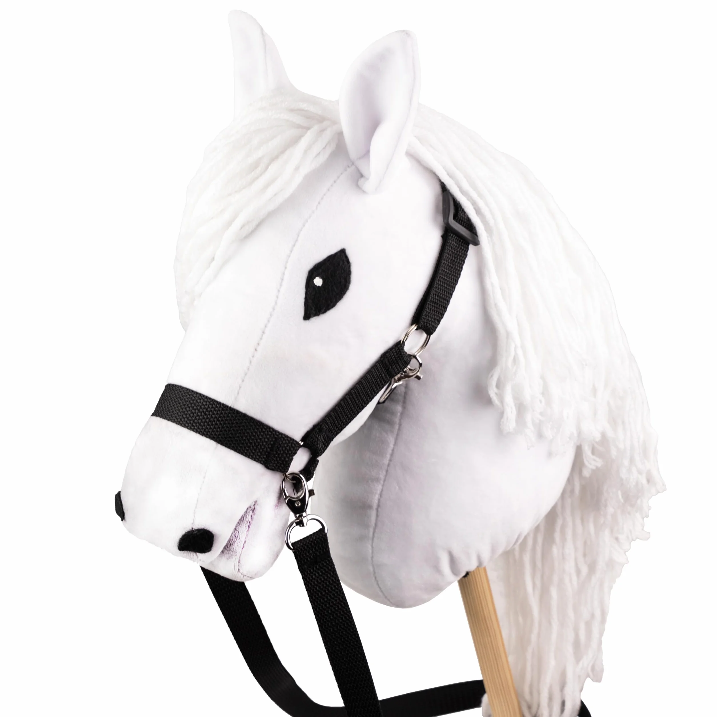 SKIPPI Hobby Horse Blanc Lipizzan Tête de Cheval à Chevaucher A3 Licol et Rênes Inclus