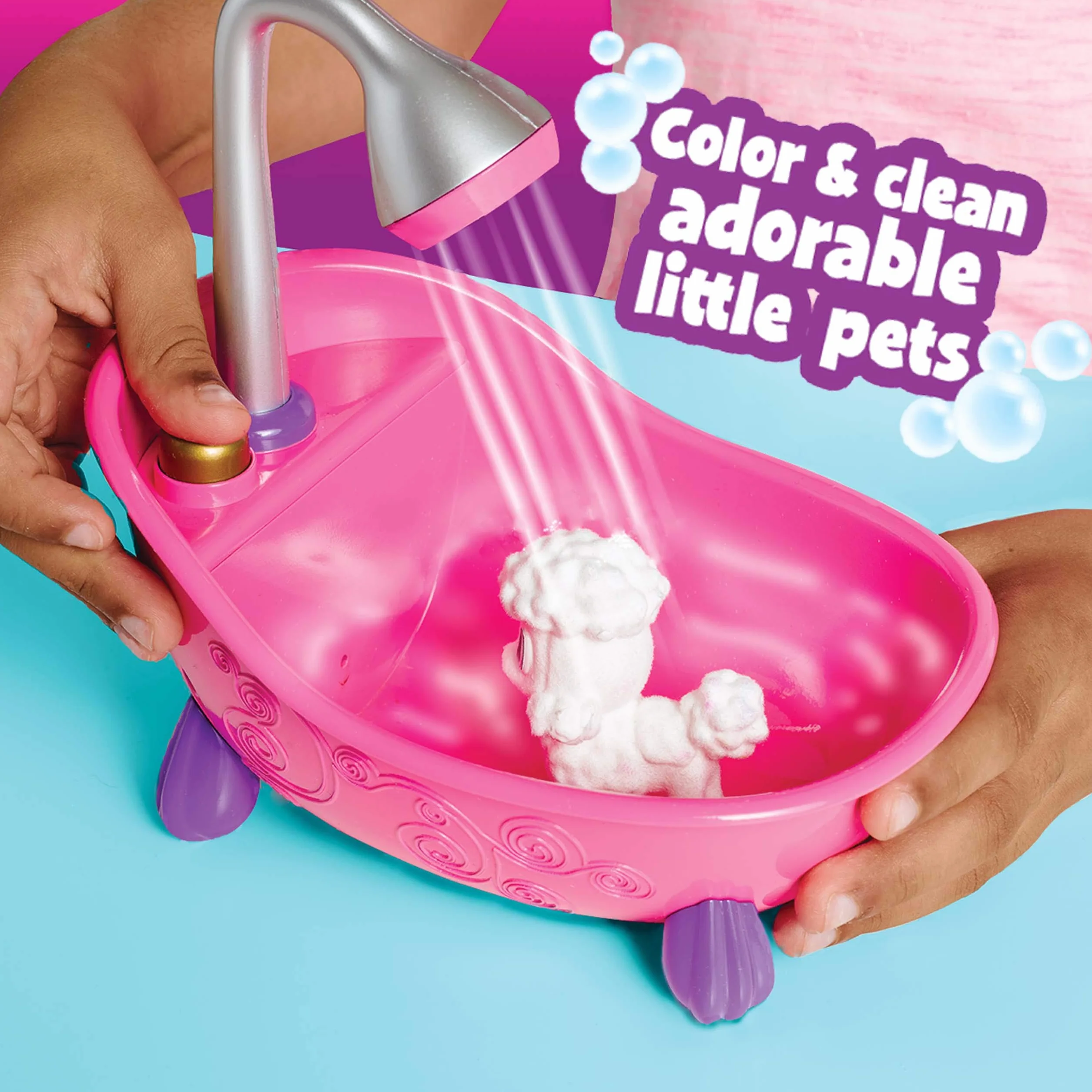 Crayola Washimals Kit Créatif de Coloriage Feutres Couleurs Chiots Baignoire Douche Rose 3 Ans