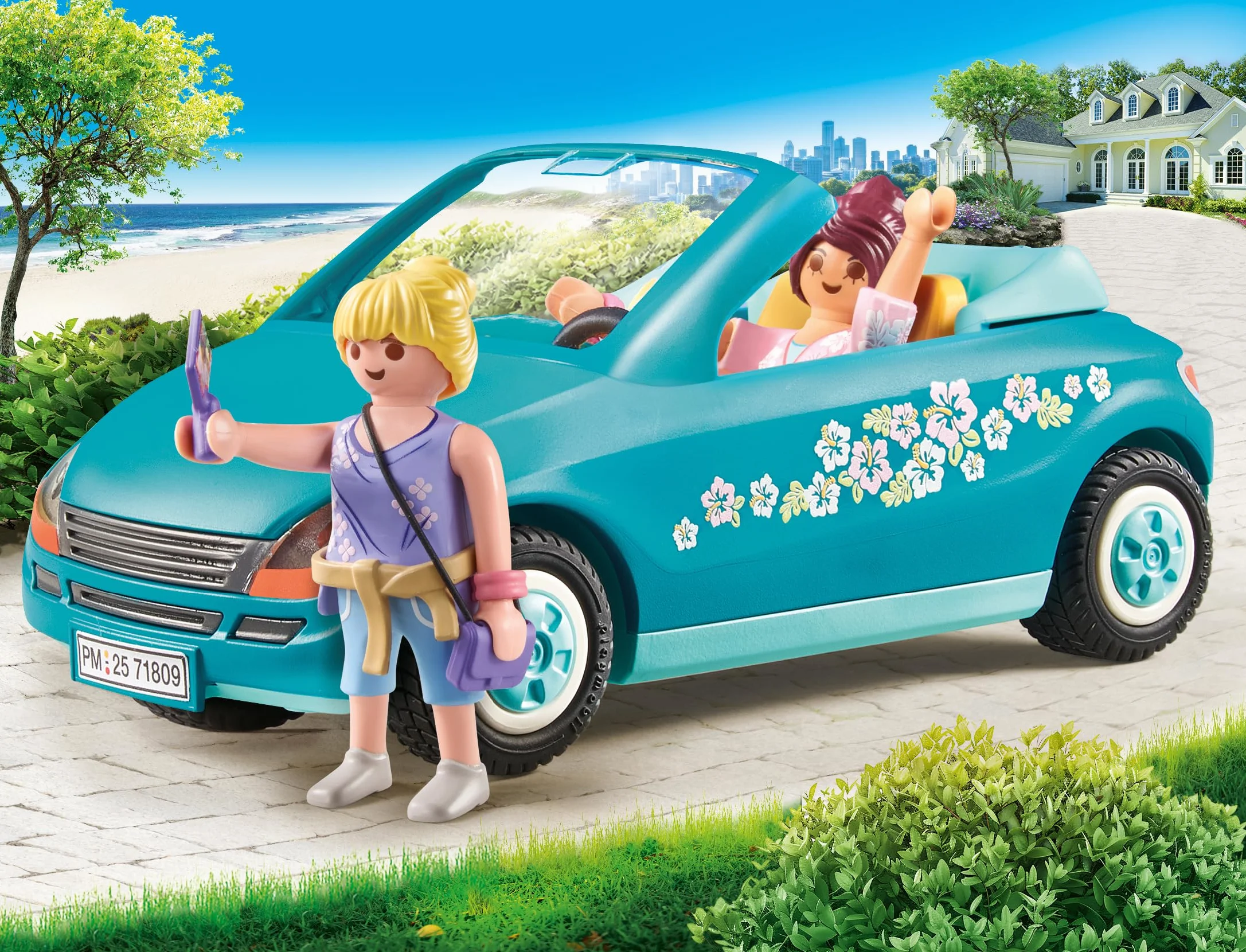 Playmobil My Life Cabriolet Voiture Jouet Enfants 4 Ans Véhicule Figurines Accessoires 71809