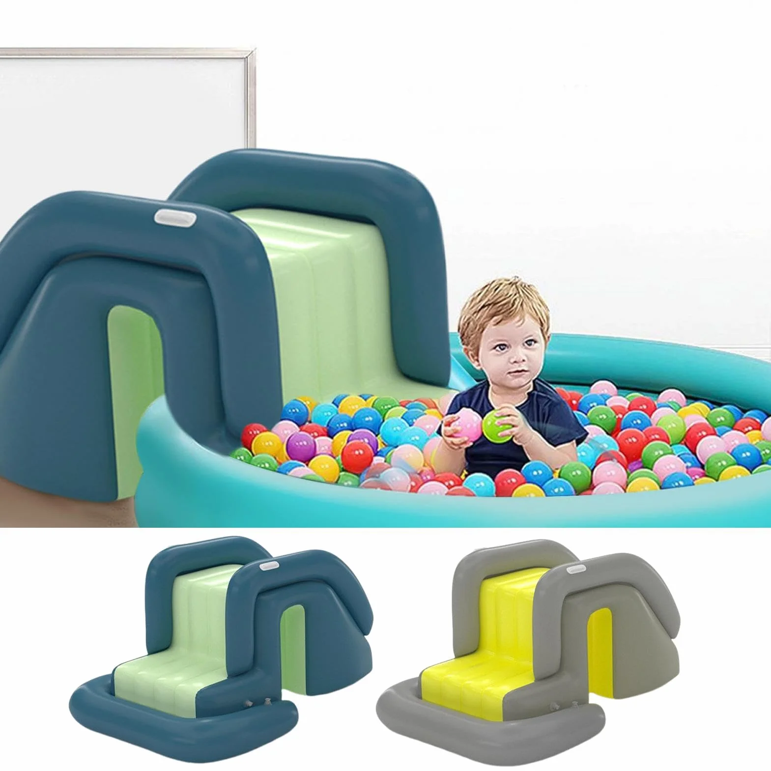 Toboggan Gonflable pour Piscine | Toboggan De Piscine d'eau | Toboggans De Piscine, Toboggans D'arrière-Cour, Toboggan Aquatique Vibrant, Installation Facile, Pompe À Air De Conception Conviviale