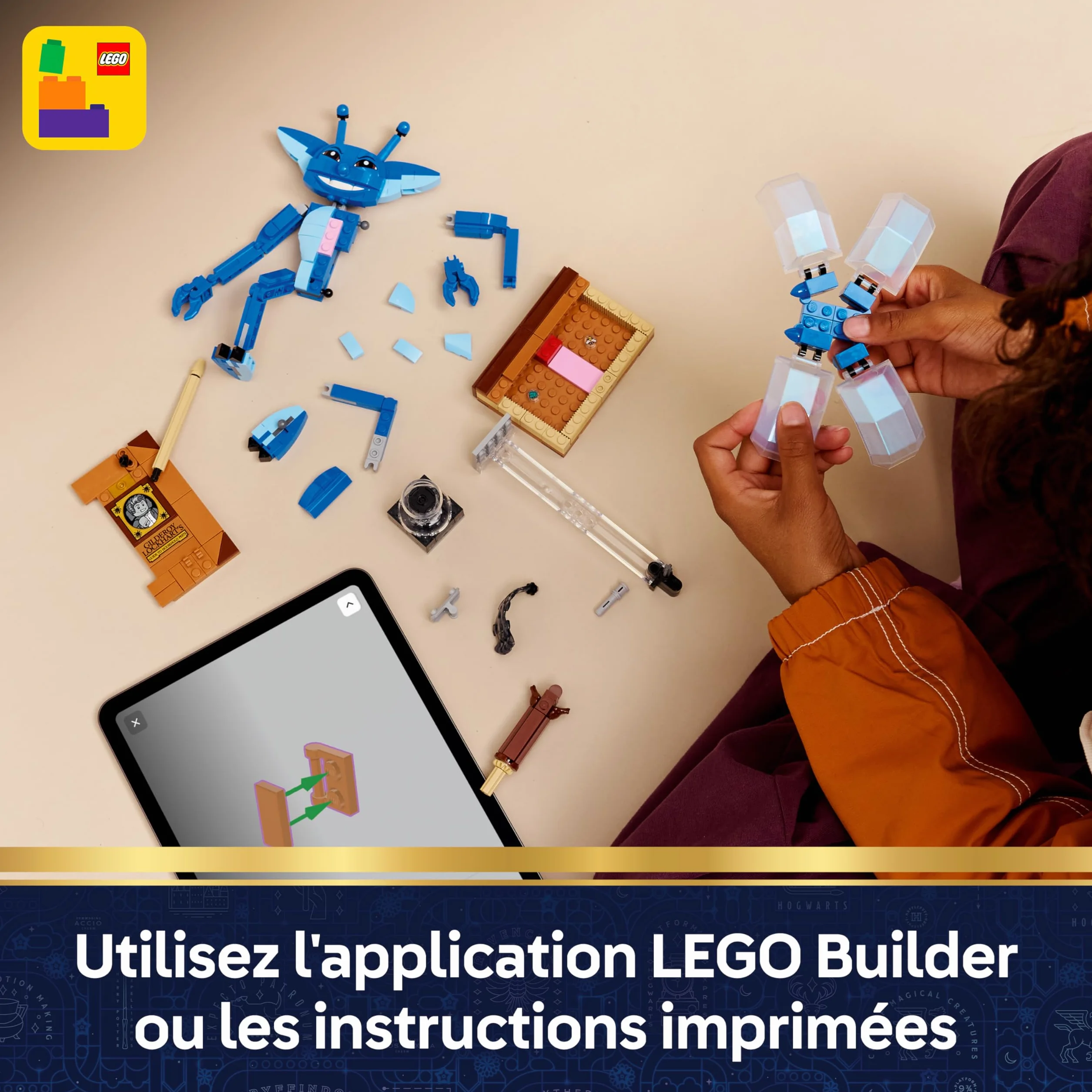 LEGO Harry Potter Le Lutin de Cornouailles Figurine Jouet 76461 avec Livre Baguette Gilderoy Lockhart