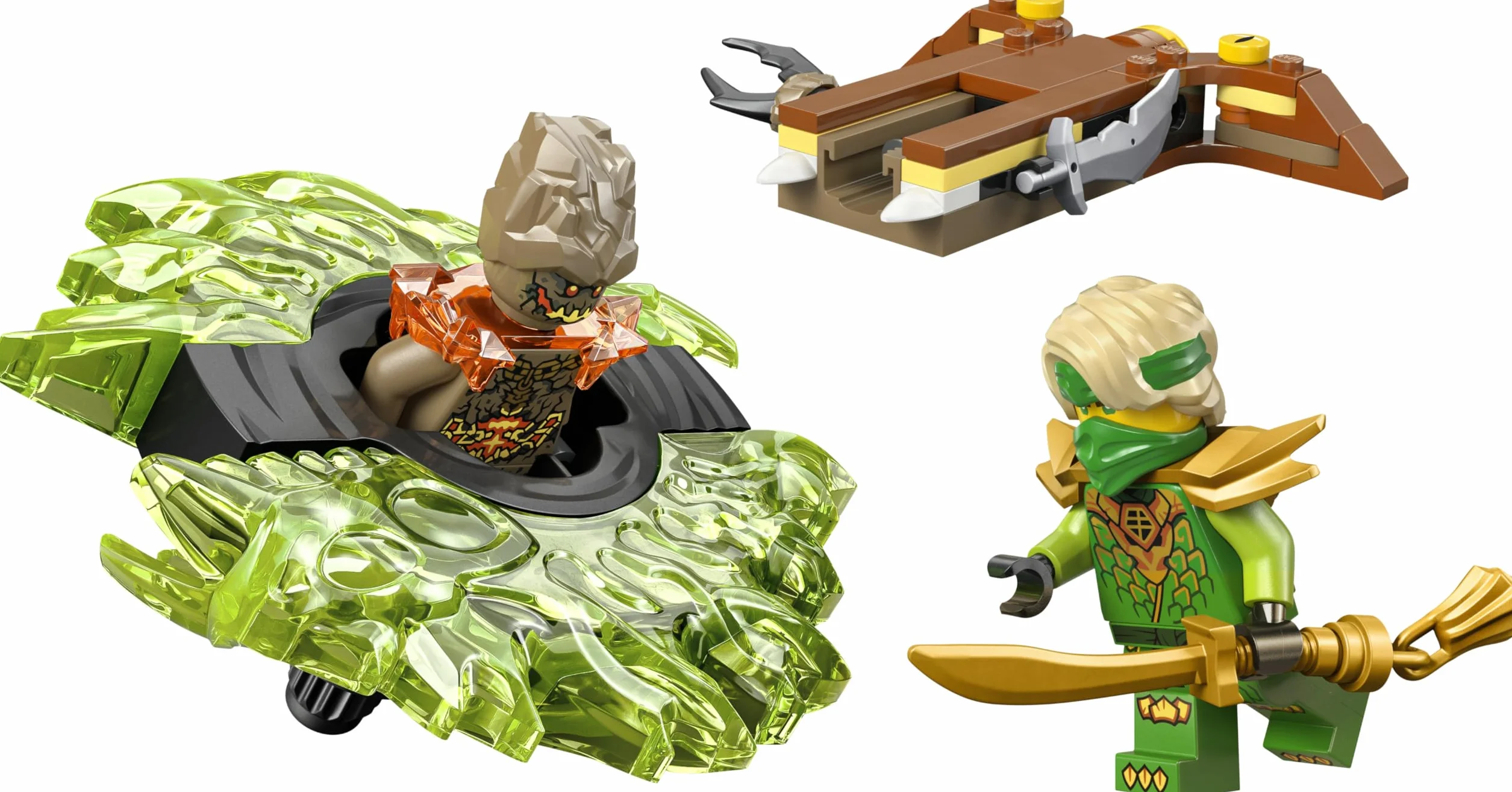 LEGO Ninjago Lloyd Contre la Toupie du Monstre de la Terre 71850 Jouet Ninja avec Lanceur 2 Minifigurines