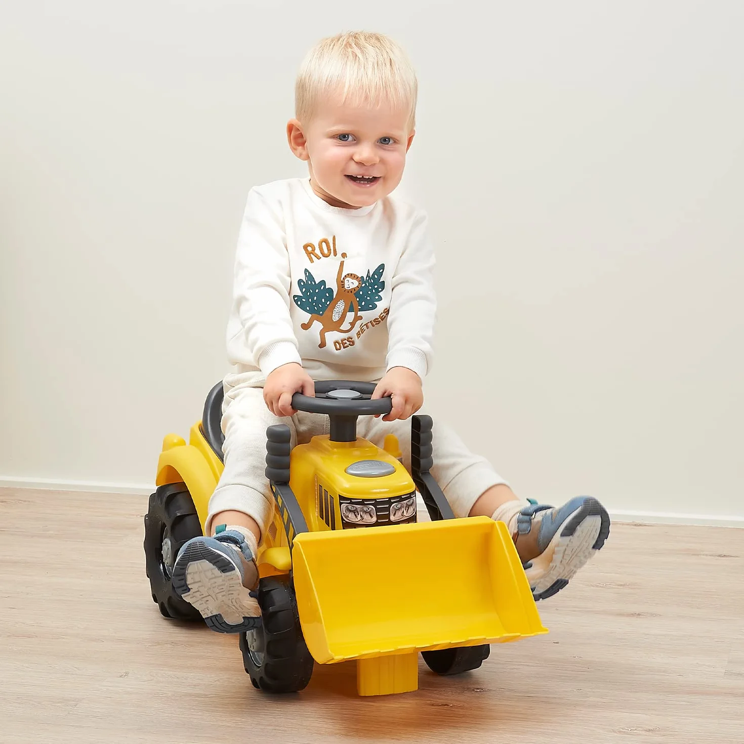 Ecoiffier Porteur Tracto Pelle Jaune Jeu Plein Air Enfants 12-36 Mois Origine France
