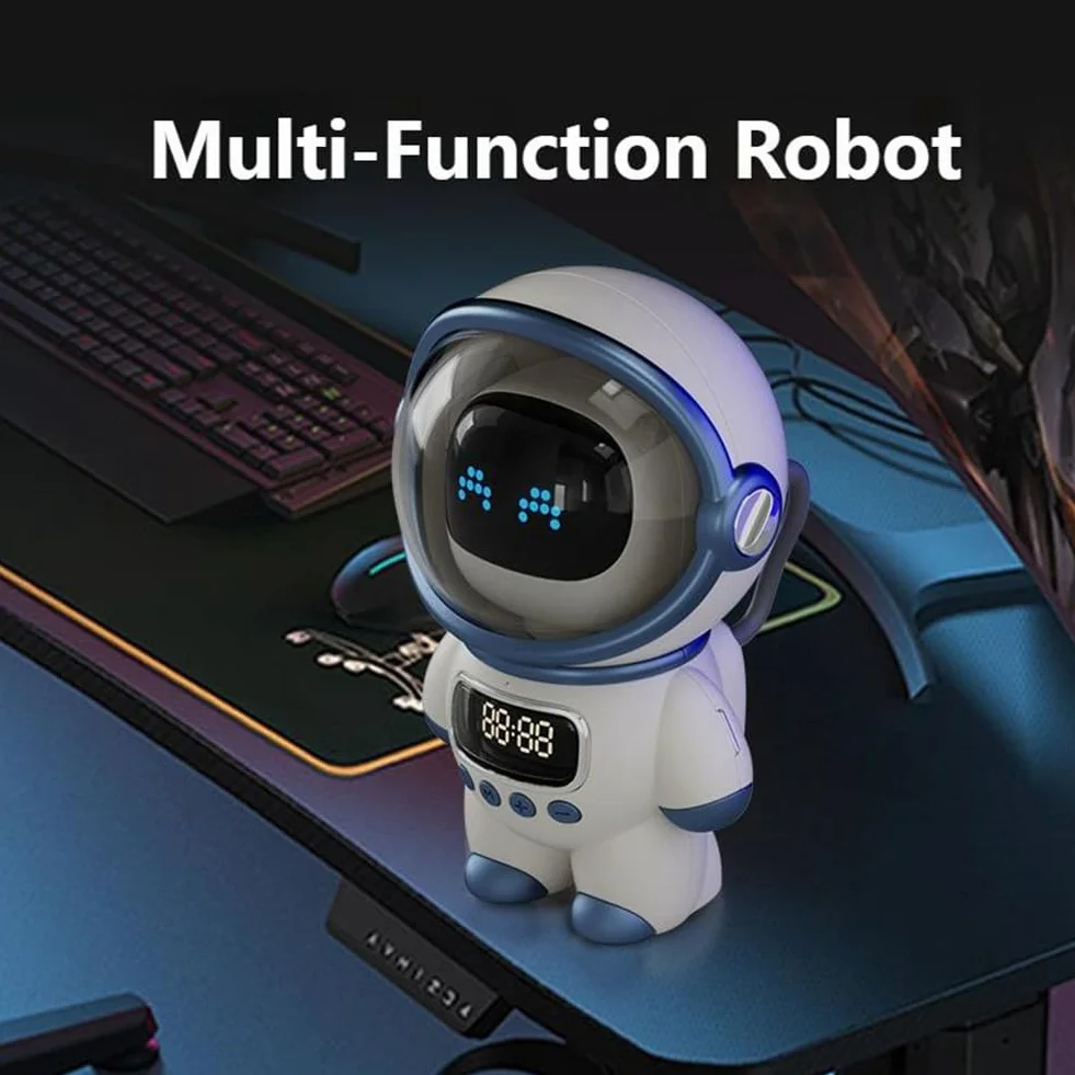 Robot AI Intelligent Haut-Parleur Bluetooth Boîte Sonore Réveil FM Radio