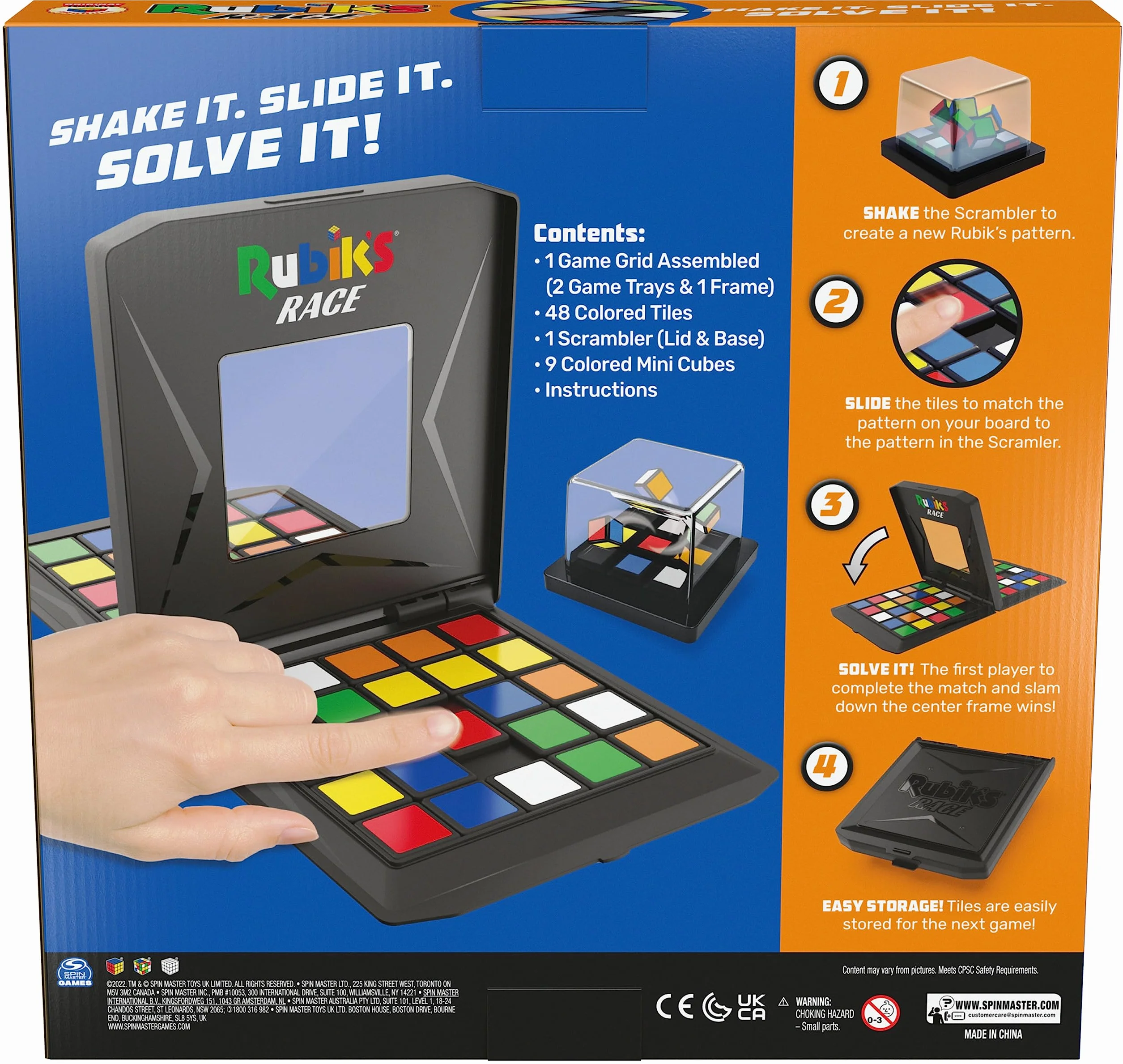 Rubik's Cube Rubiks Race Version Classique - Jeu De Société 3X3 - Stratégie Face à Face - Jeu Casse-Tête Adulte Et Enfant 7 Ans Et +