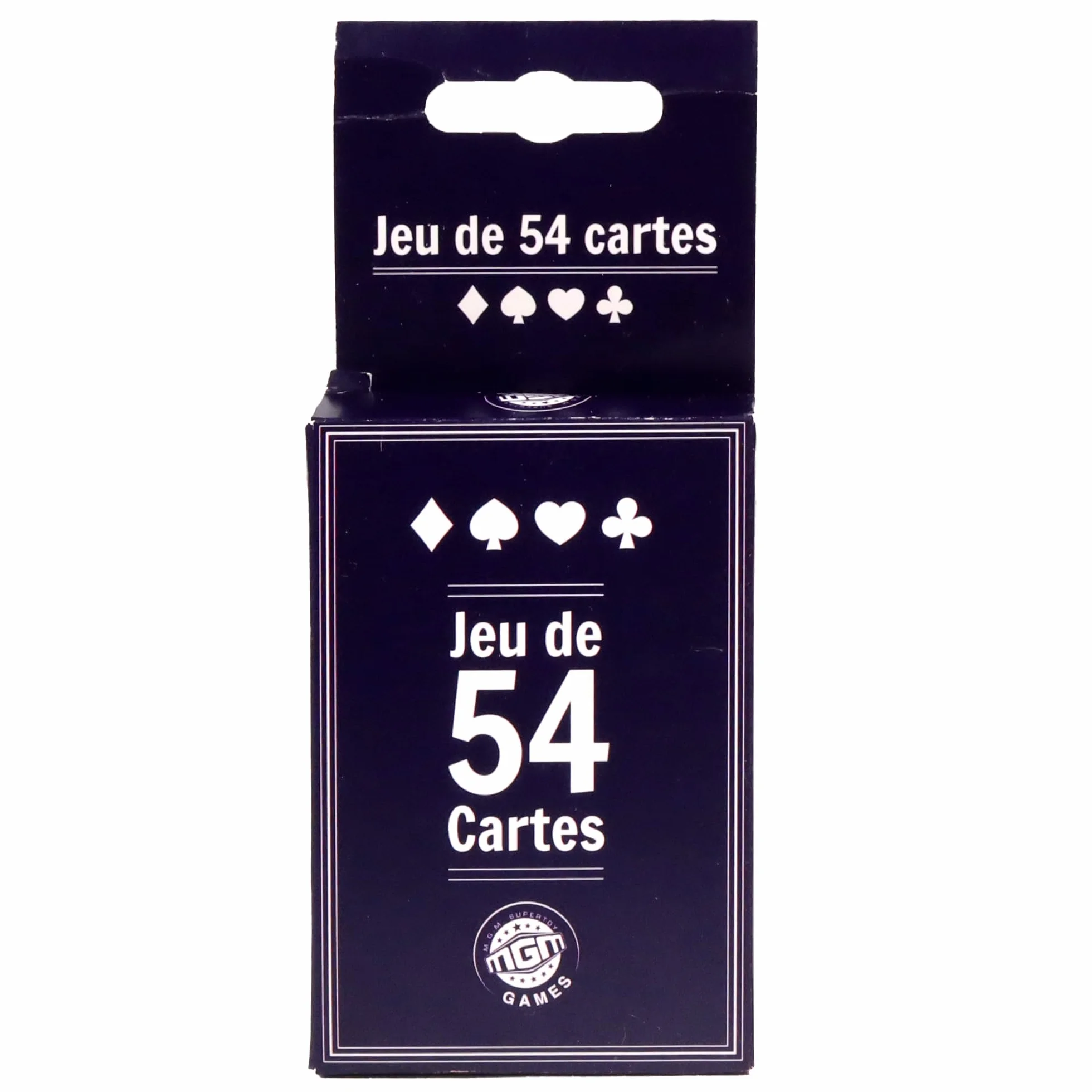 MGM Games Jeu de 54 Cartes Rouge ou Bleu Papier à partir de 5 Ans