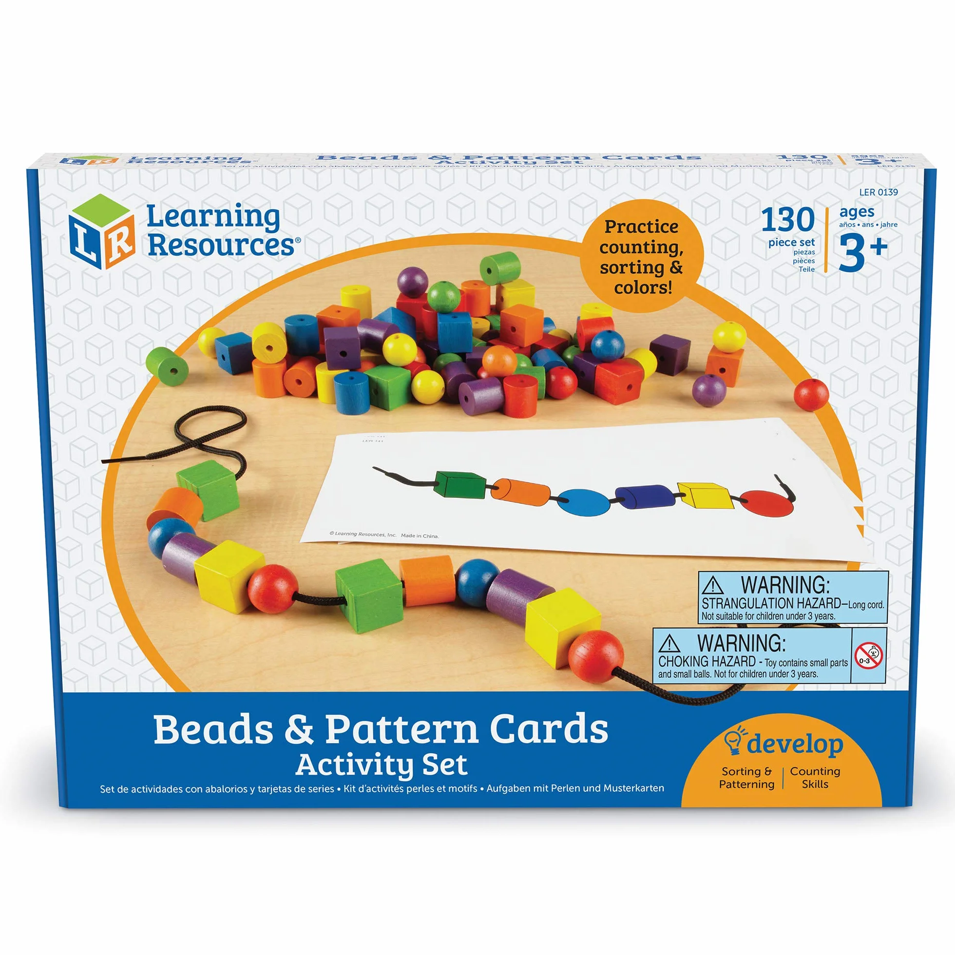 Learning Resources Jeu de Perles et de Cartes de Motifs