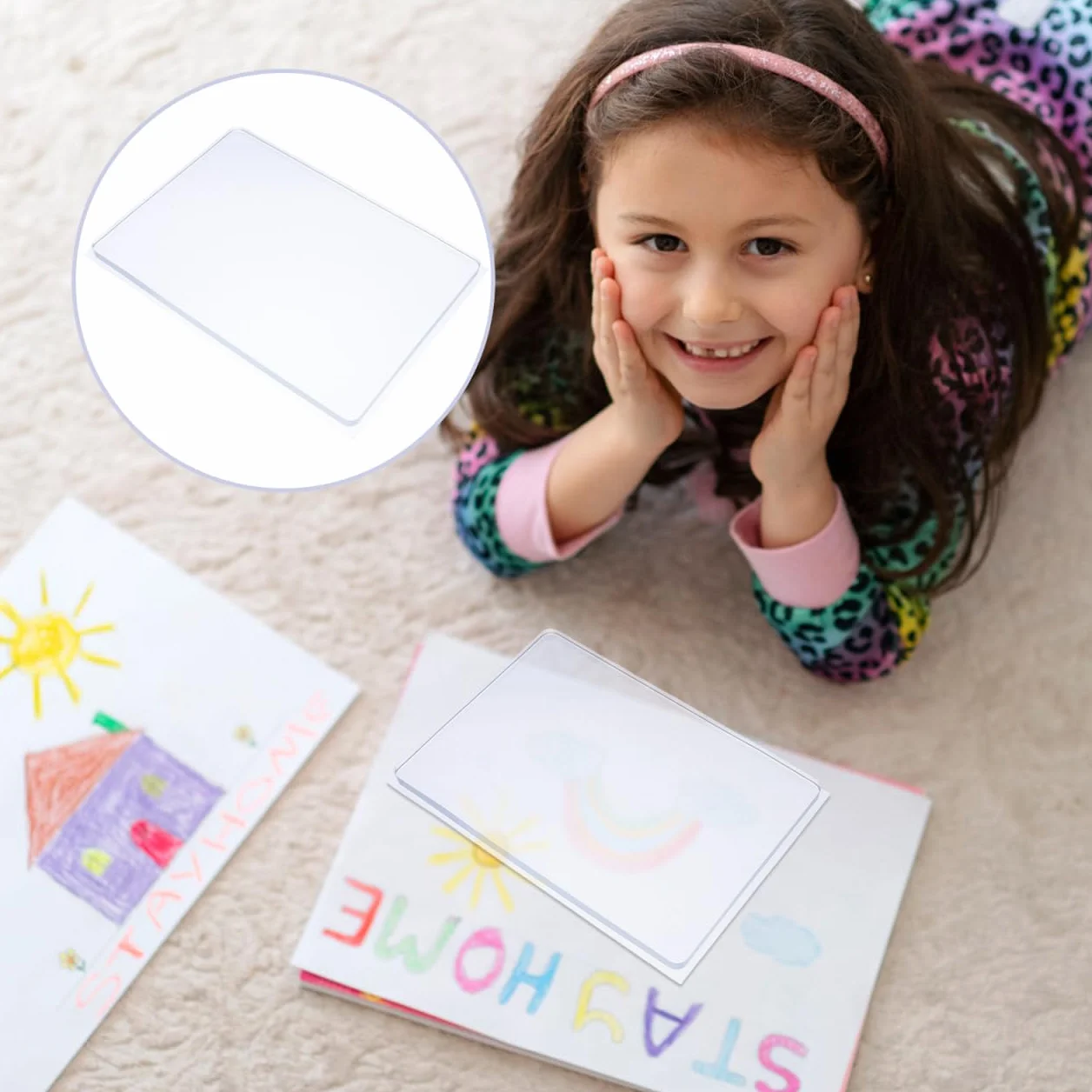 NUOBESTY Plaque d'impression en Gel 18x13cm Réutilisable pour Enfants Outils de Dessin Souples et Flexibles Monotypie Peinture
