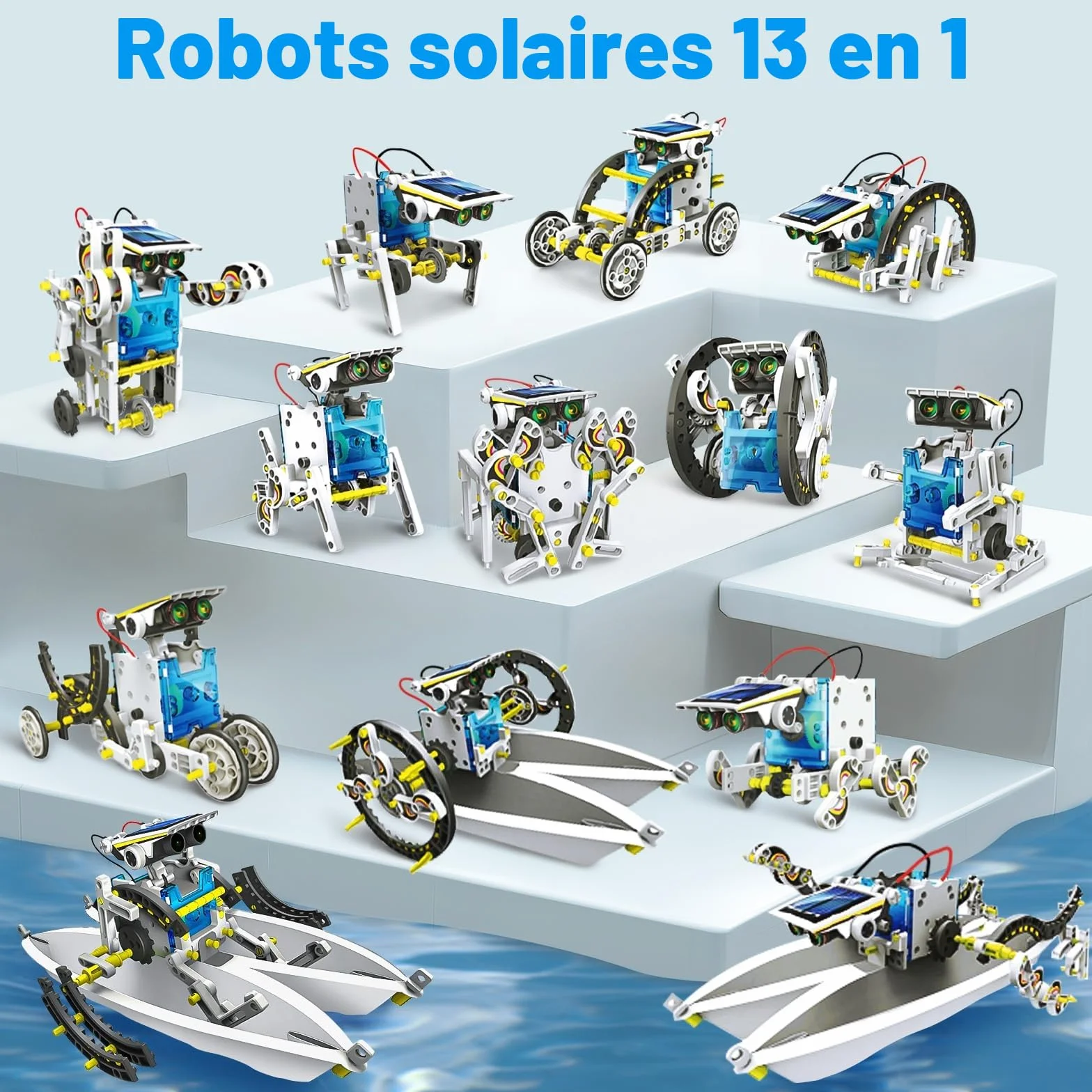 Robot Solaire 13 en 1, Jouet de Construction Éducatif pour Enfants 10-14 Ans