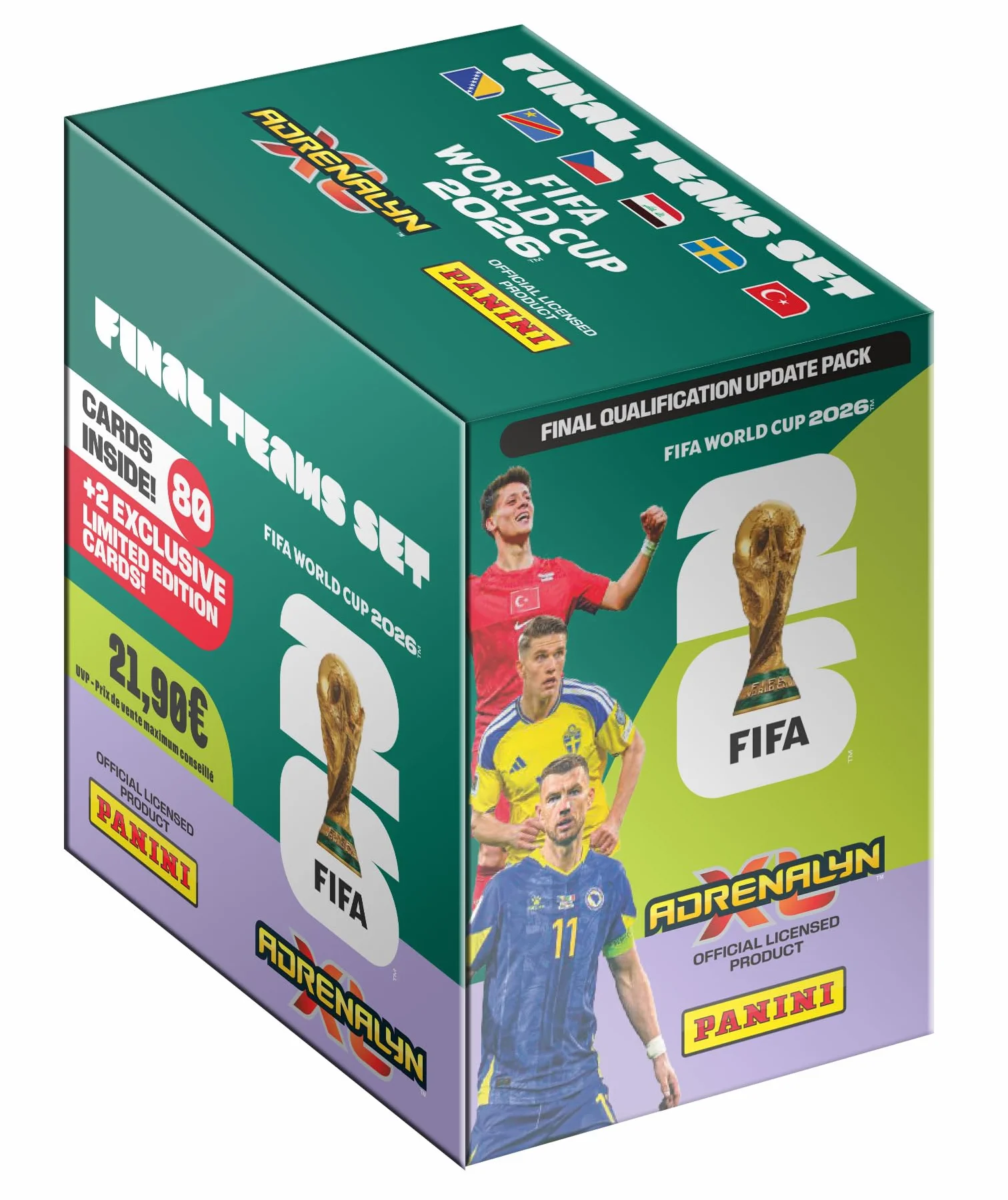 FIFA 2026 Coupe du Monde Trading Cards Game Set de Mise à Jour 80 Cartes + 2 Cartes édition limitée