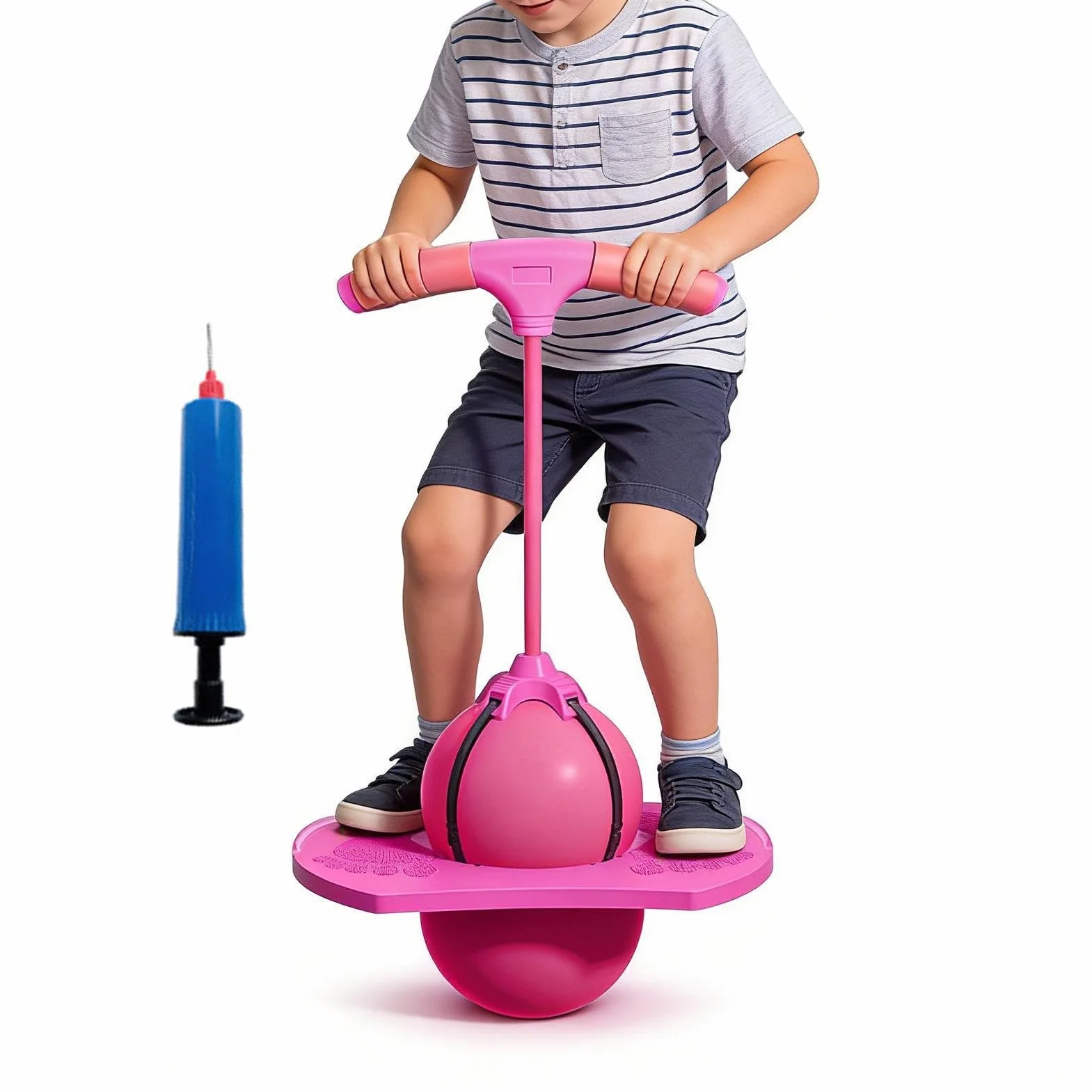 Ballon sauteur pour enfants avec poignée d'équilibre intérieur extérieur