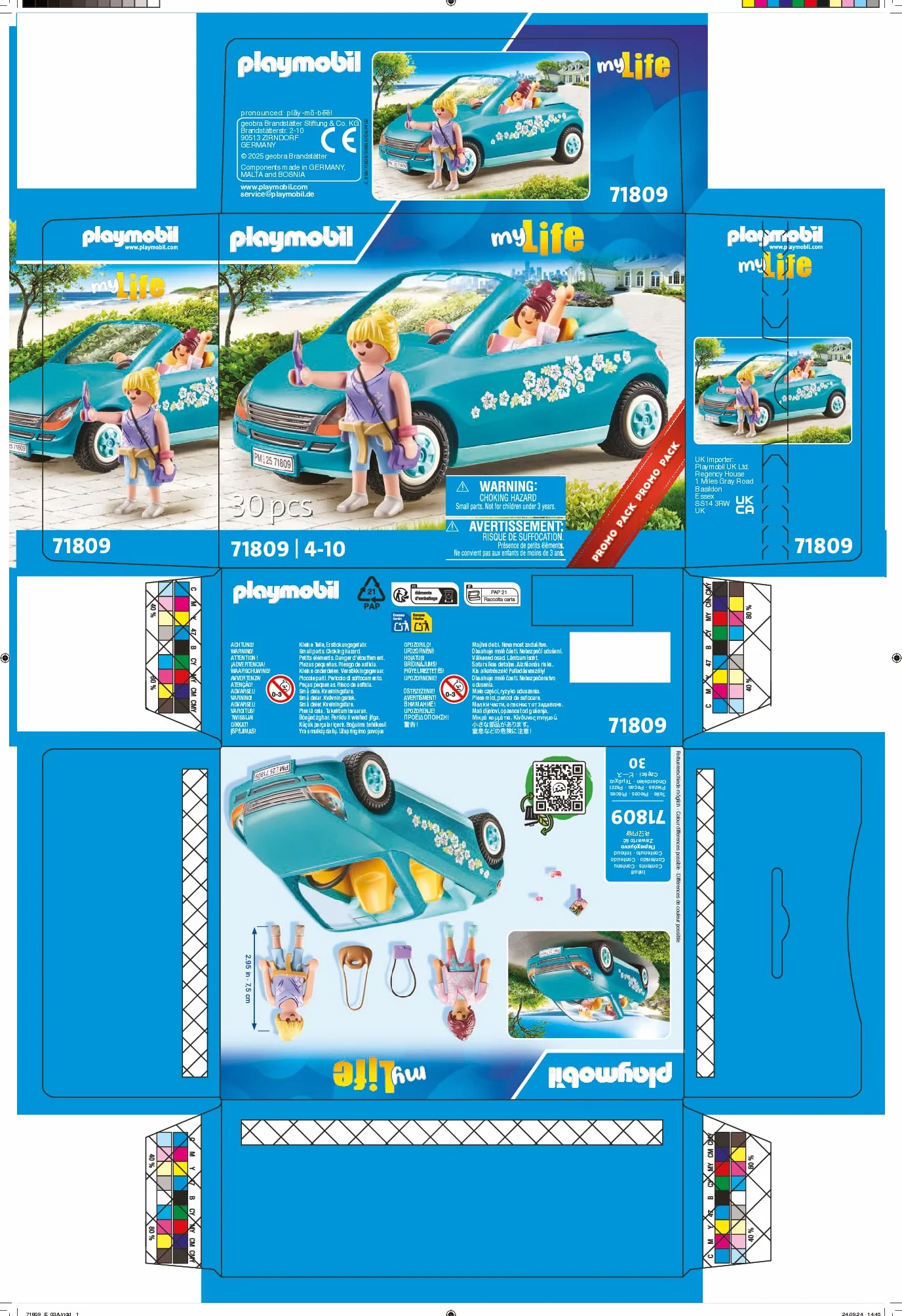 Playmobil My Life Cabriolet Voiture Jouet Enfants 4 Ans Véhicule Figurines Accessoires 71809
