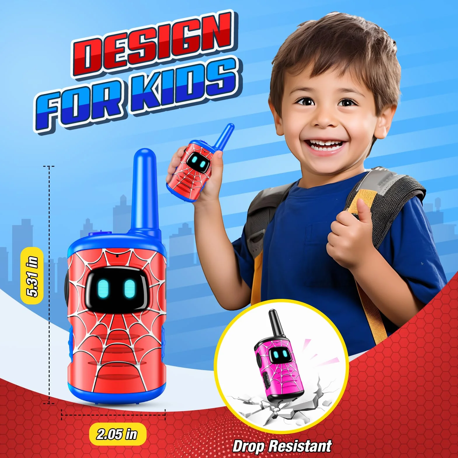 Talkie Walkie Rechargeable Enfants 3-10 Ans Jouet Extérieur