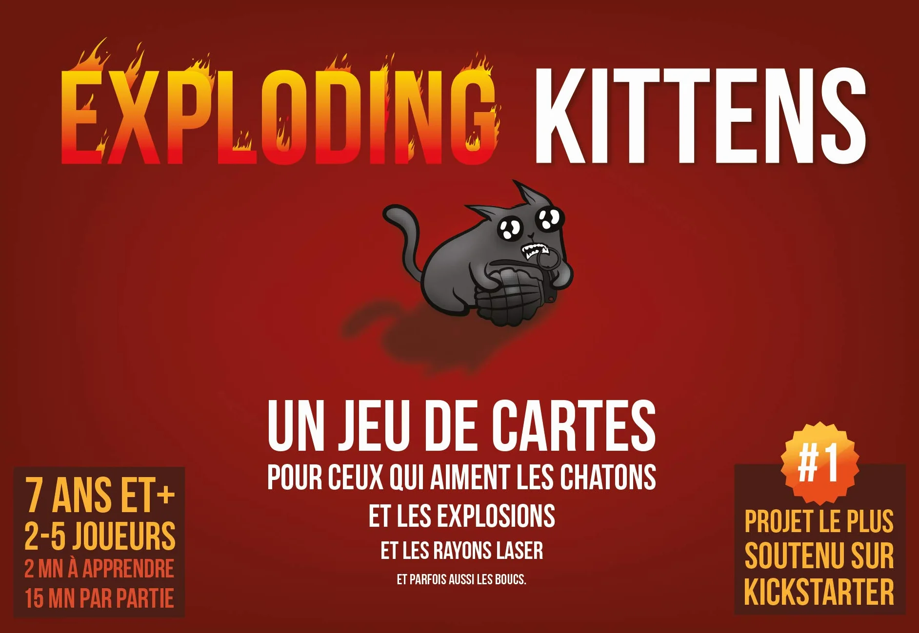 Asmodee Exploding Kittens Jeu de Base - Jeu de Cartes pour Adultes et Enfants dès 7 Ans - 2 à 5 Joueurs - 15 Min