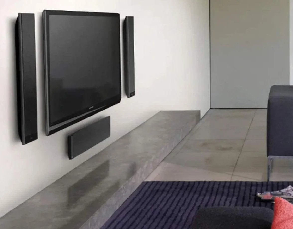 KEF T301 Paire d'enceintes noires Super Slim 3,5cm HiFi Home Cinema TV