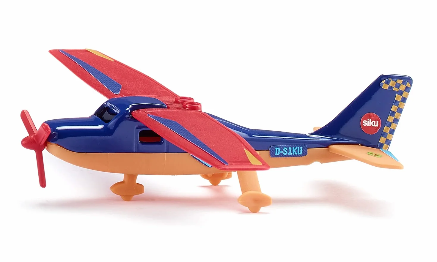 SIKU 1101 Avion Sportif en Métal Plastique Multicolore Hélice Rotative Ailes Rétractables