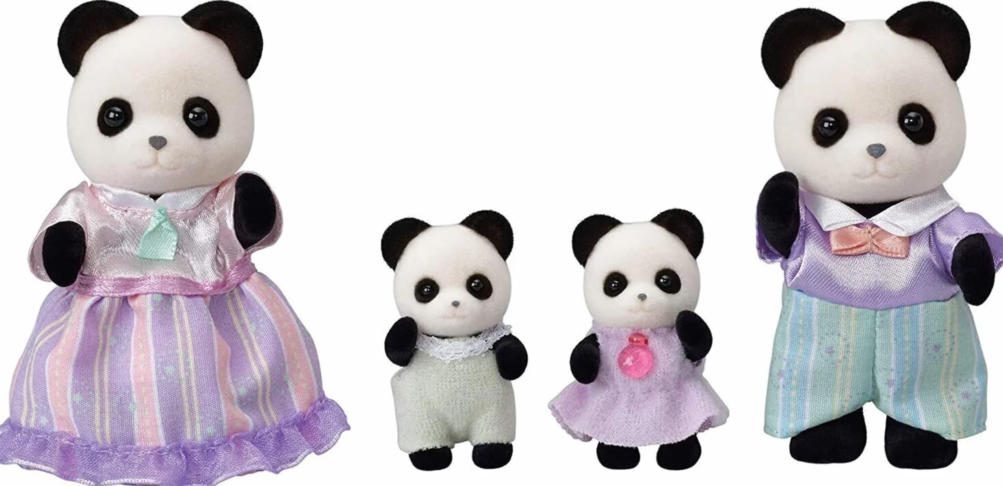 Sylvanian Families La famille Panda Set 4 figurines animaux miniatures jouet enfant 3 ans+