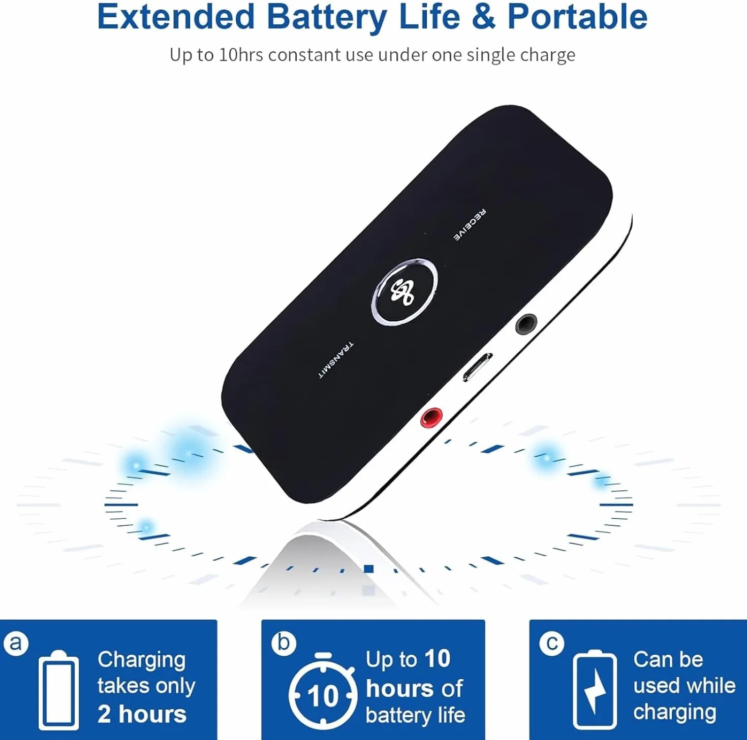 Adaptateur Bluetooth 5.0 Récepteur Émetteur 2 en 1 Audio 3,5mm RCA