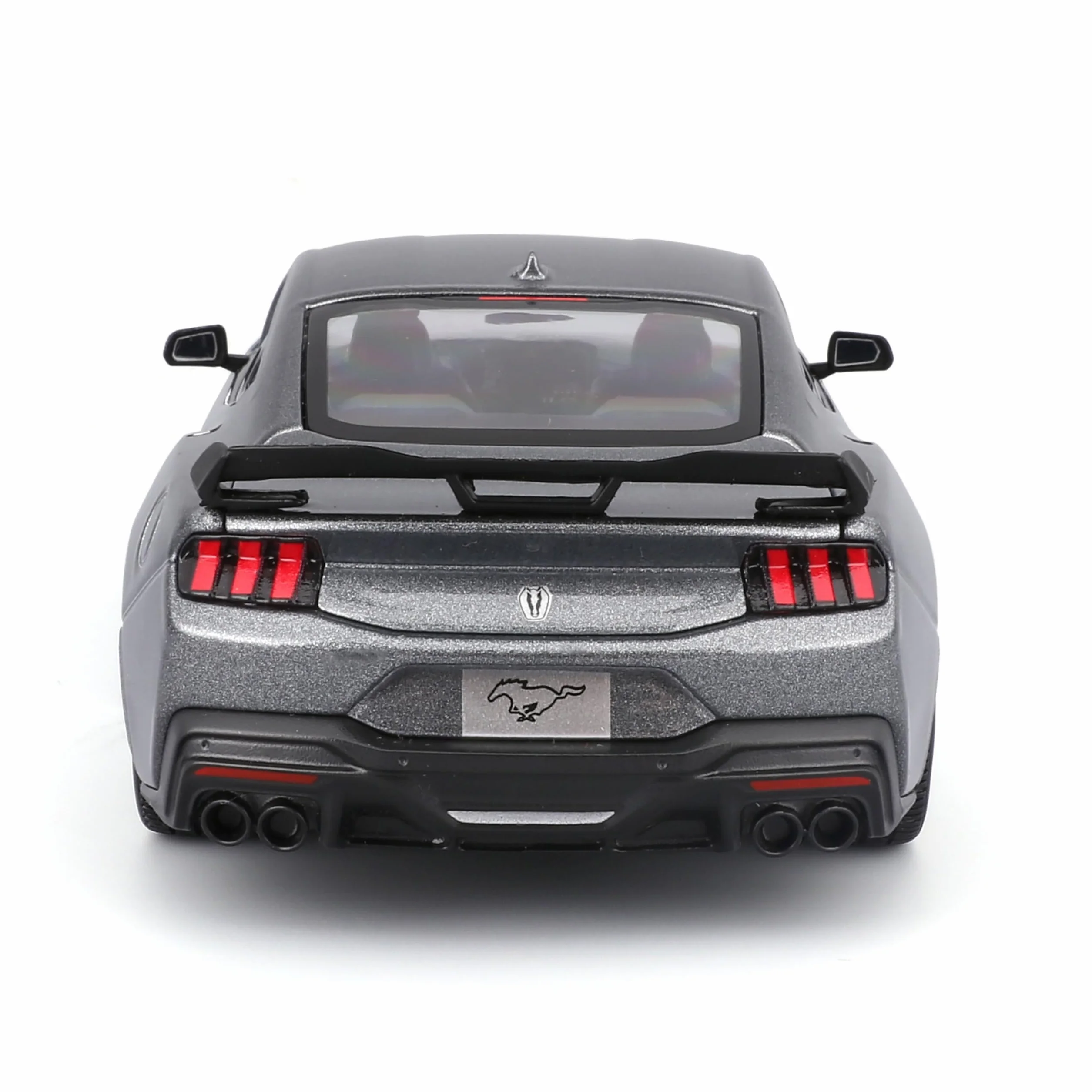 Maisto Ford Mustang Dark Horse 2024 1:24 Diecast Voiture Gris métallisé Portes Capot ouvrants Licence Officielle Ford