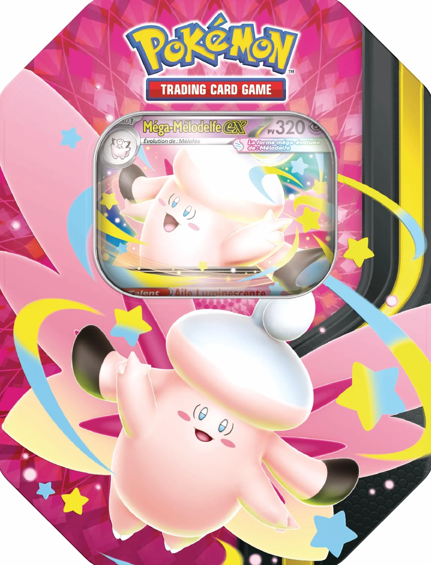 Pokémon Méga Clair de Lune Méga-Mélodelfe-ex 4 boosters 1 Carte Promo Brillante