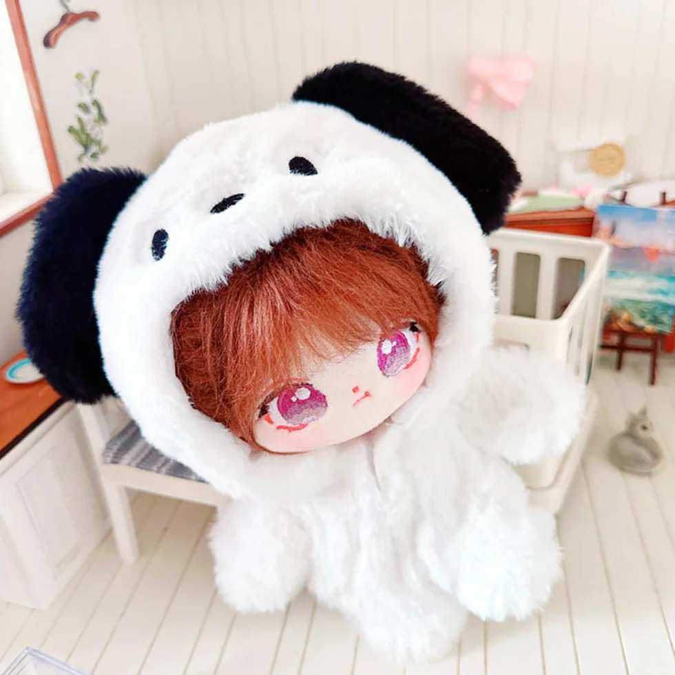 niannyyhouse Body blanc en peluche douce 20 cm pour poupée chiot
