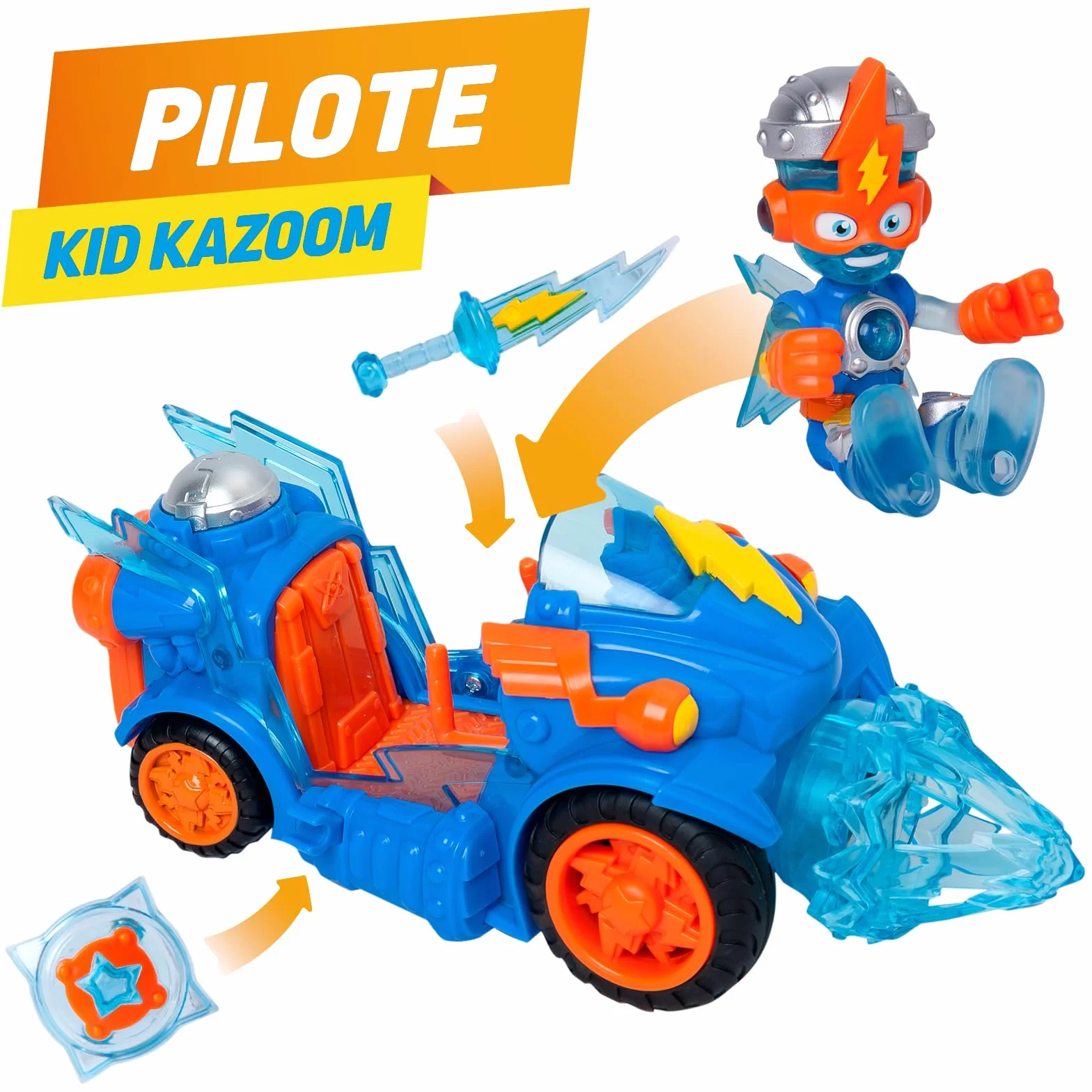 Superthings Véhicule de Combat Kid Kazoom Exclusif Arme Accessoire
