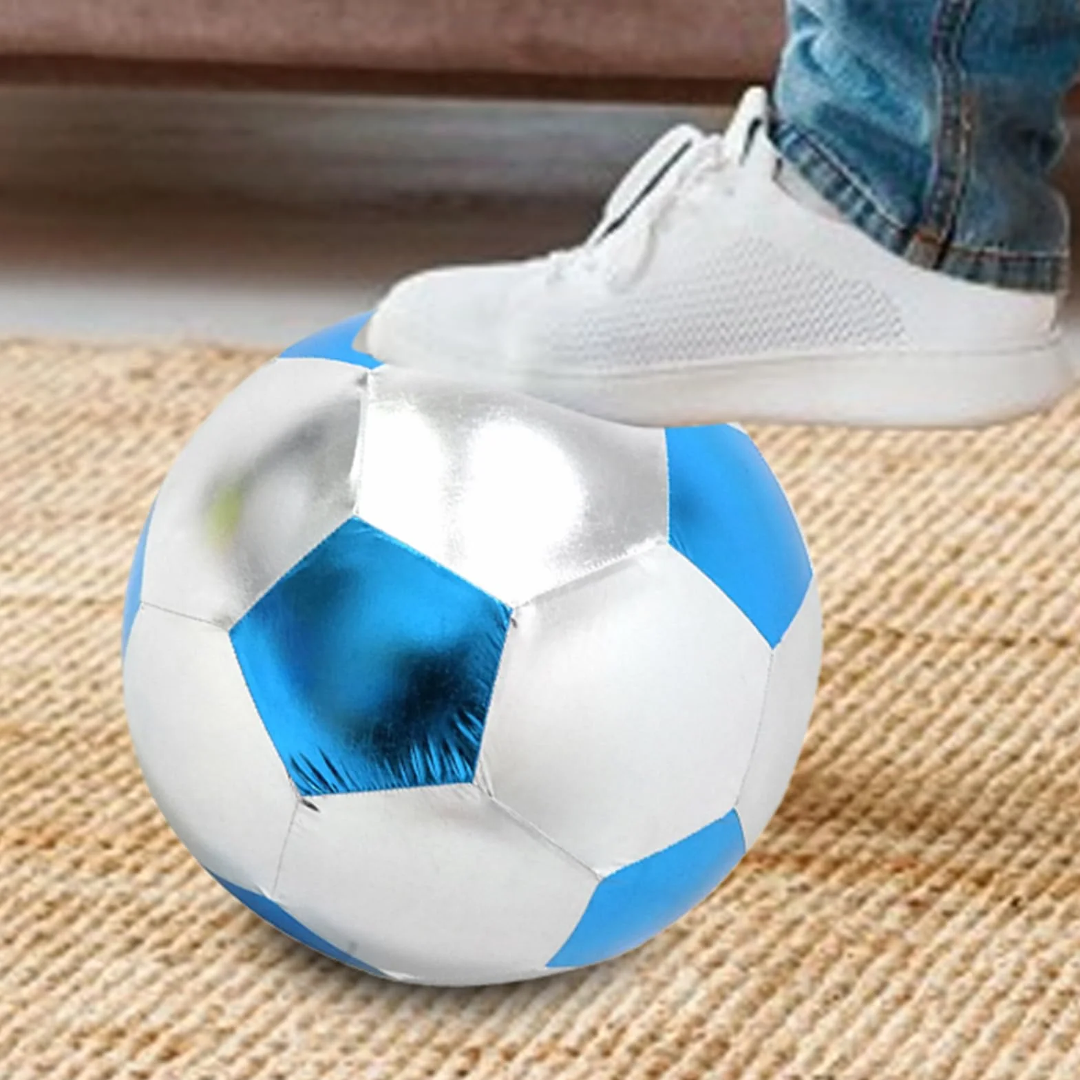 Ballon de Football en Salle Doux Tissu Gonflable Souple Étanche