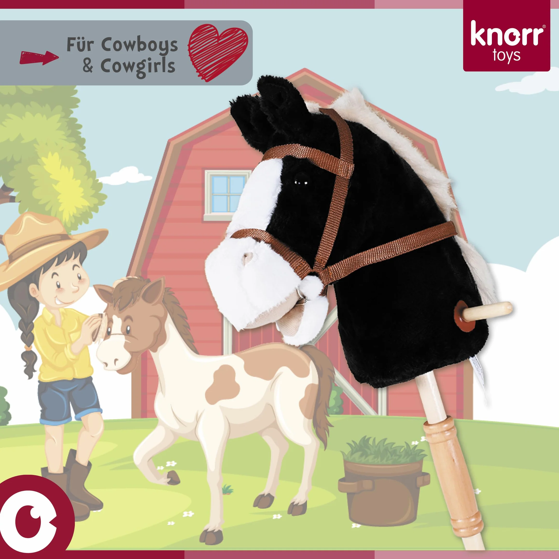 Knorrtoys 40102 Blacky Cheval de Bataille Noir