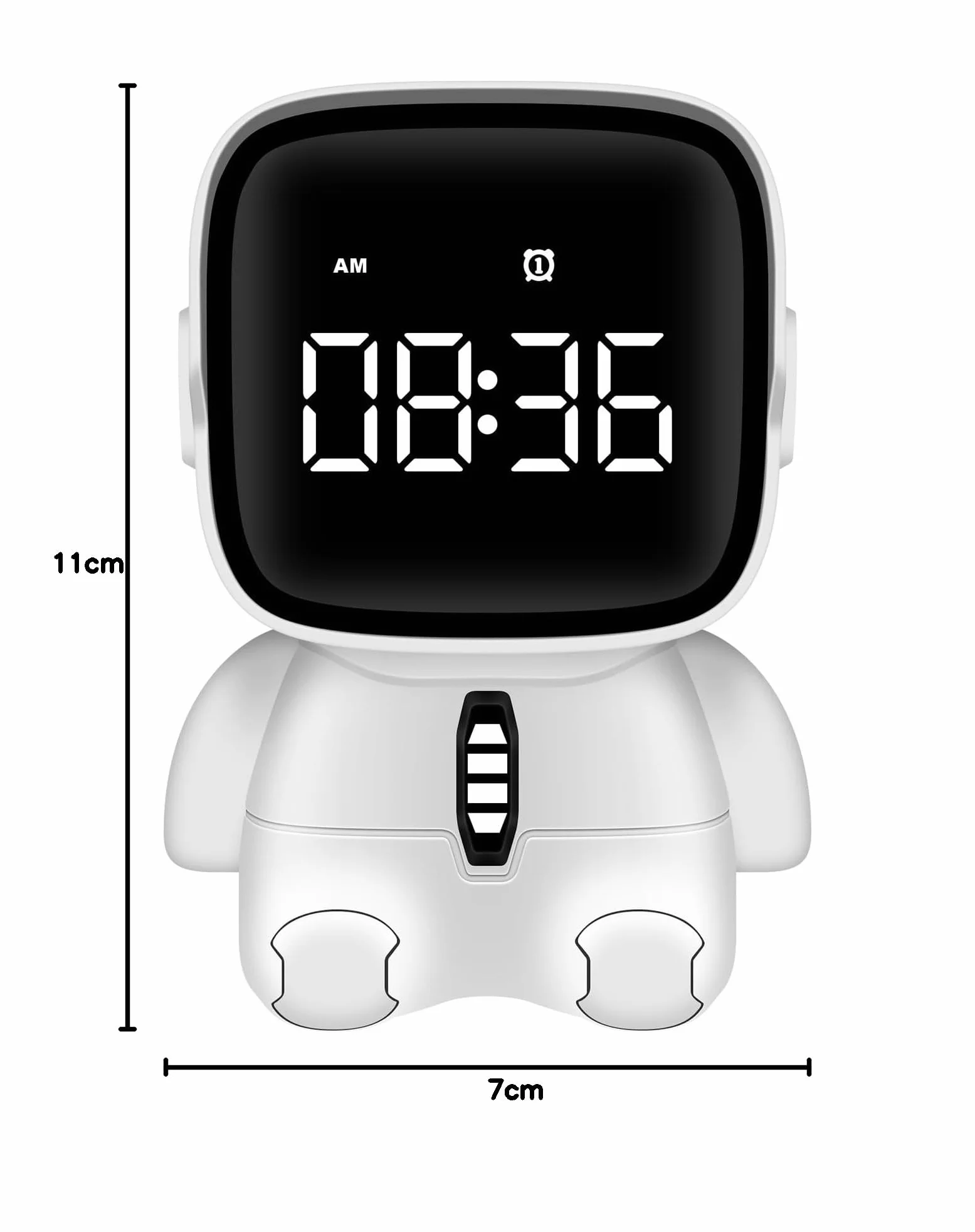 Réveil numérique LED astronaute pour enfants avec fonction snooze, 2 alarmes, rechargeable