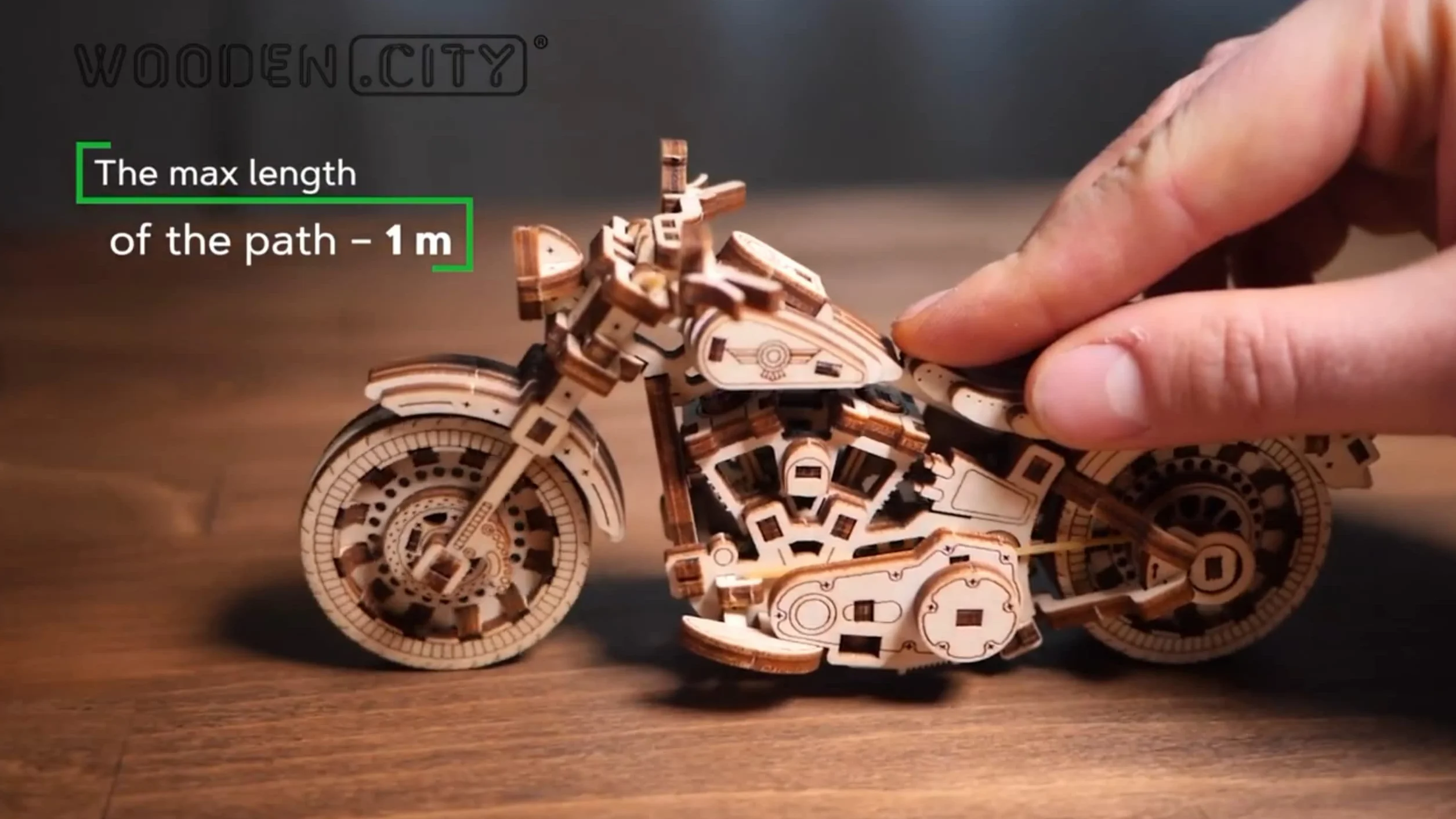 Puzzle 3D en Bois Cruiser V-Twin, Maquette Moto à Construire pour Adulte, Casse-Tête, Décoration