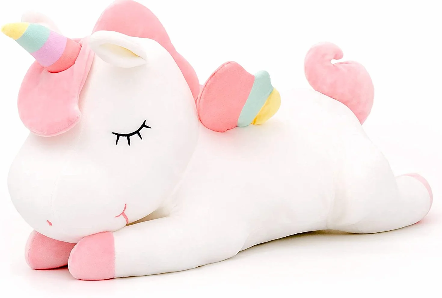 Licorne en Peluche Mignonne Douce avec Ailes Arc-en-Ciel 30CM SNOWOLF Jouet Kawaii pour Enfants