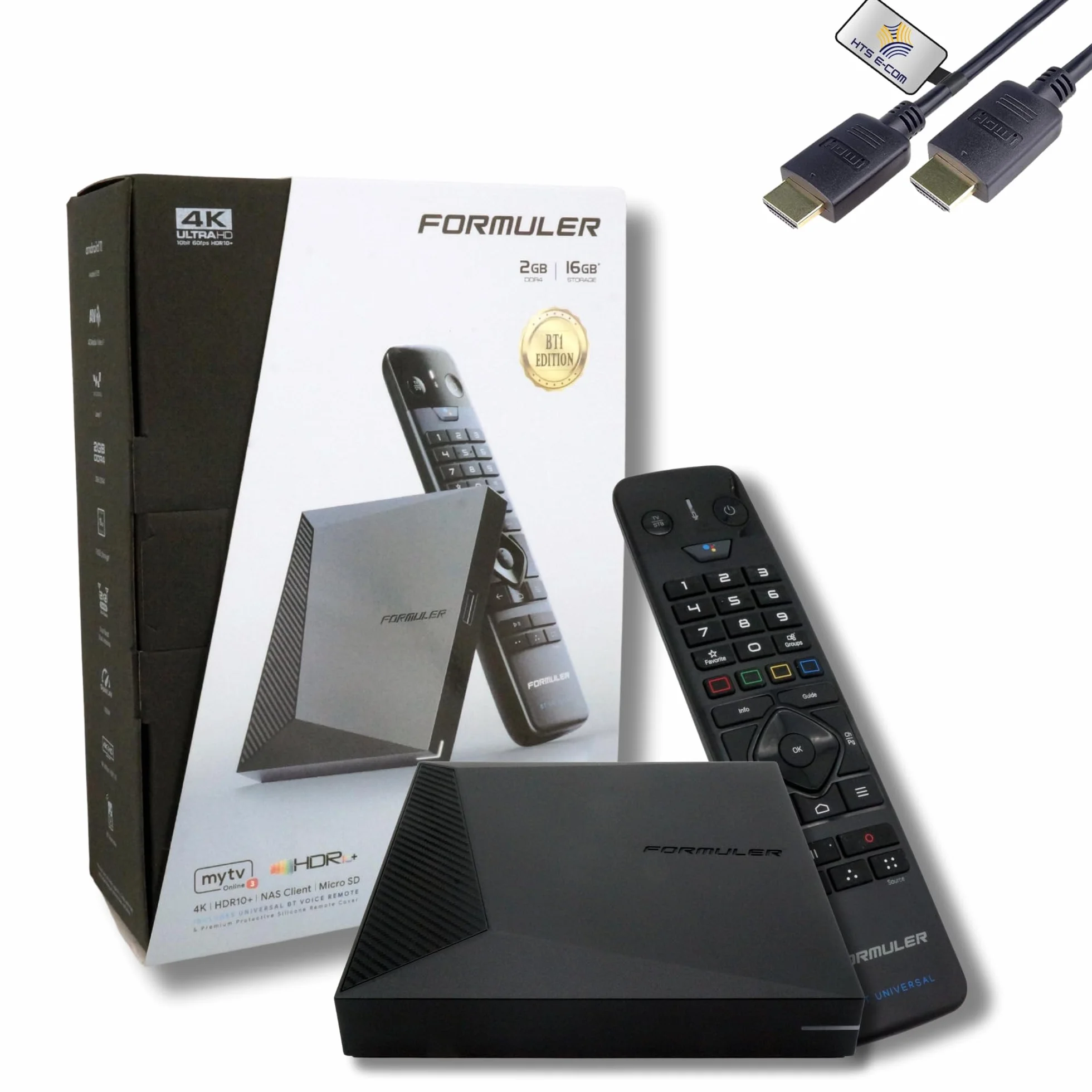 Formuler Z11 Pro 4K BT1-Edition Lecteur média OTT Android 11 4K UHD HDR10+ Smart IP Media-Box WLAN télécommande BT Support Widevine L1 MYTVOnline3 câble HDMI