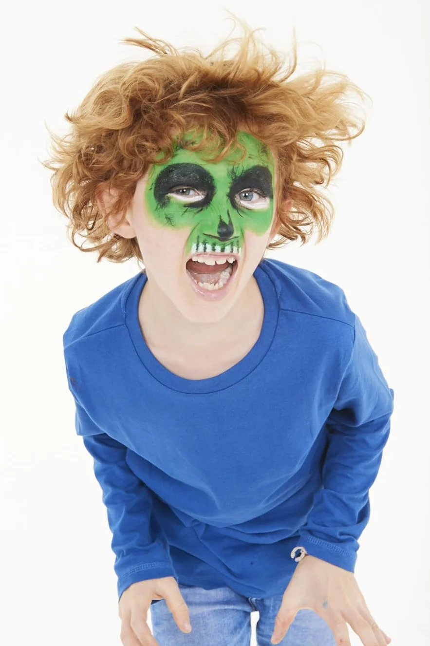 CARIOCA Kit de Peinture du Visage Mask Up Monsters, 3 Couleurs, Maquillage Enfants Halloween Carnaval