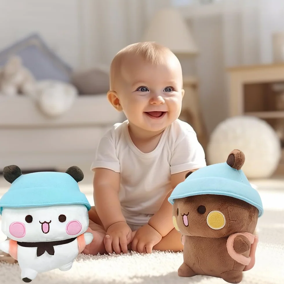 Peluche Budu Dudu 20 cm, 2 Pièces, Panda en Peluche, Oreiller Doux