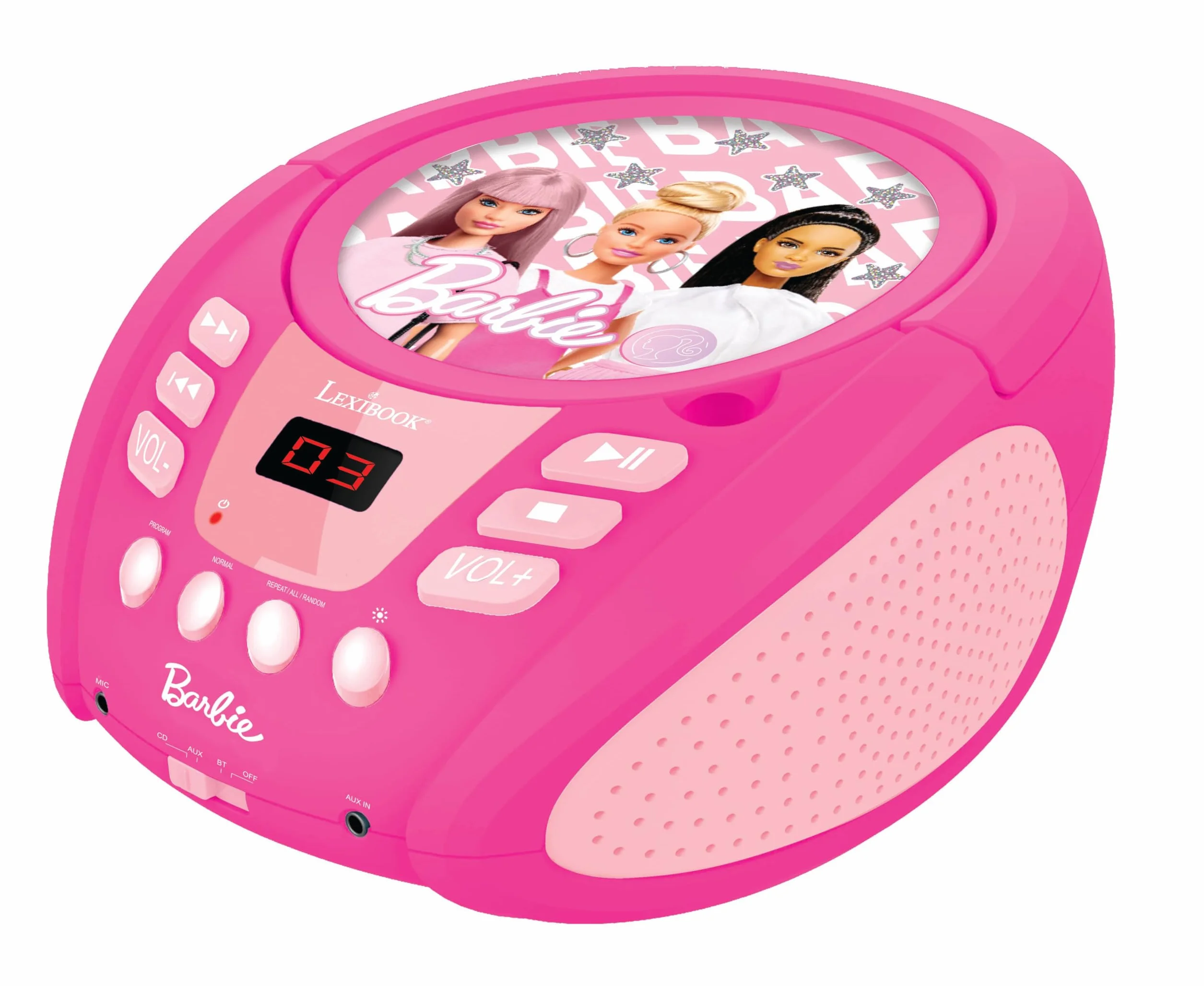 Lexibook Barbie RCD109BB Lecteur CD Bluetooth Enfants Portable Effets Lumineux