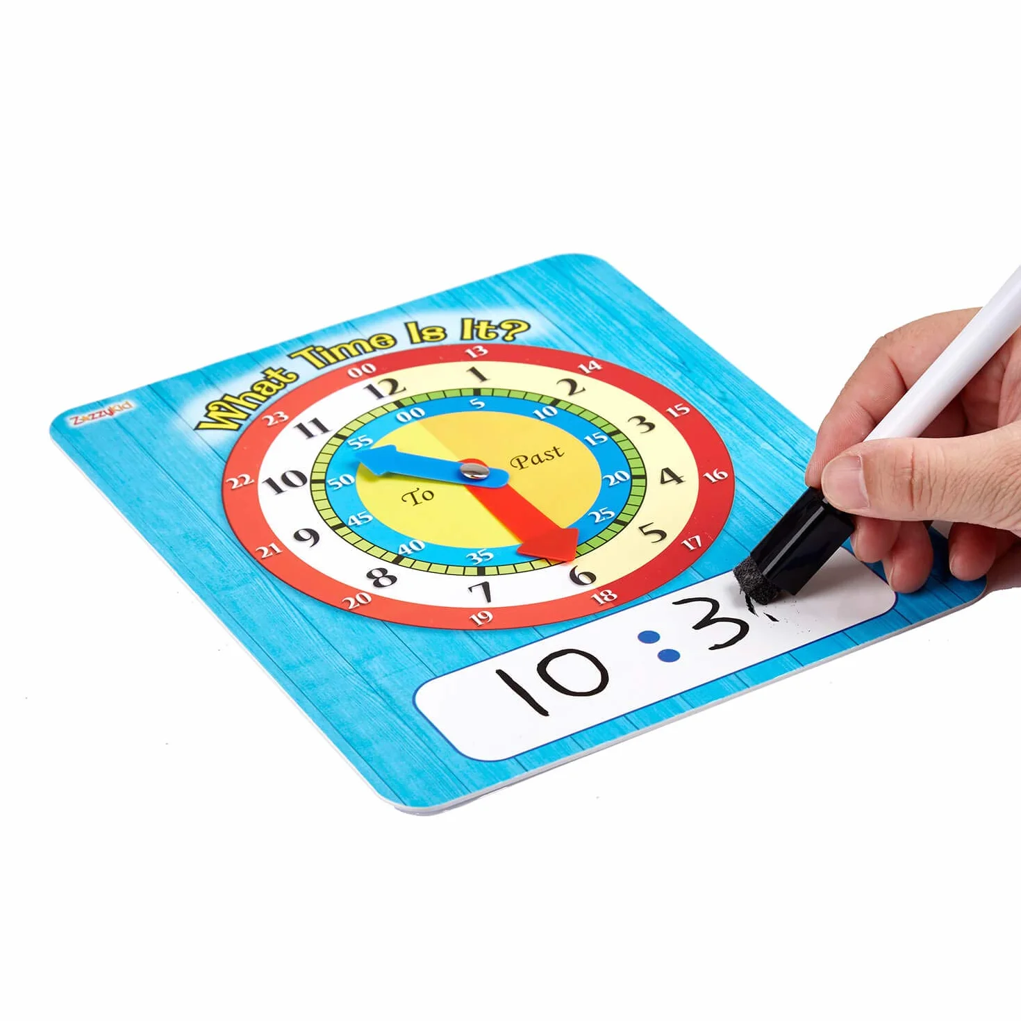 ZazzyKid Horloge éducative d'apprentissage de l'heure - 5 par paquet - 20 x 18 cm - Carton