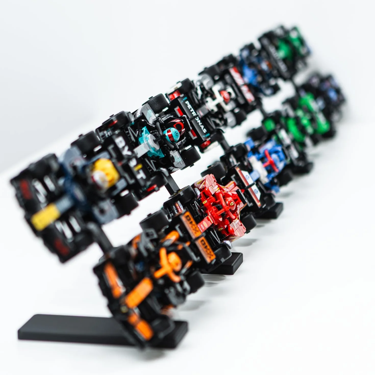 Speed Champions F1 Lot de 5 présentoirs verticaux compatibles LEGO Formula 1 76906-76919 pour 10 voitures