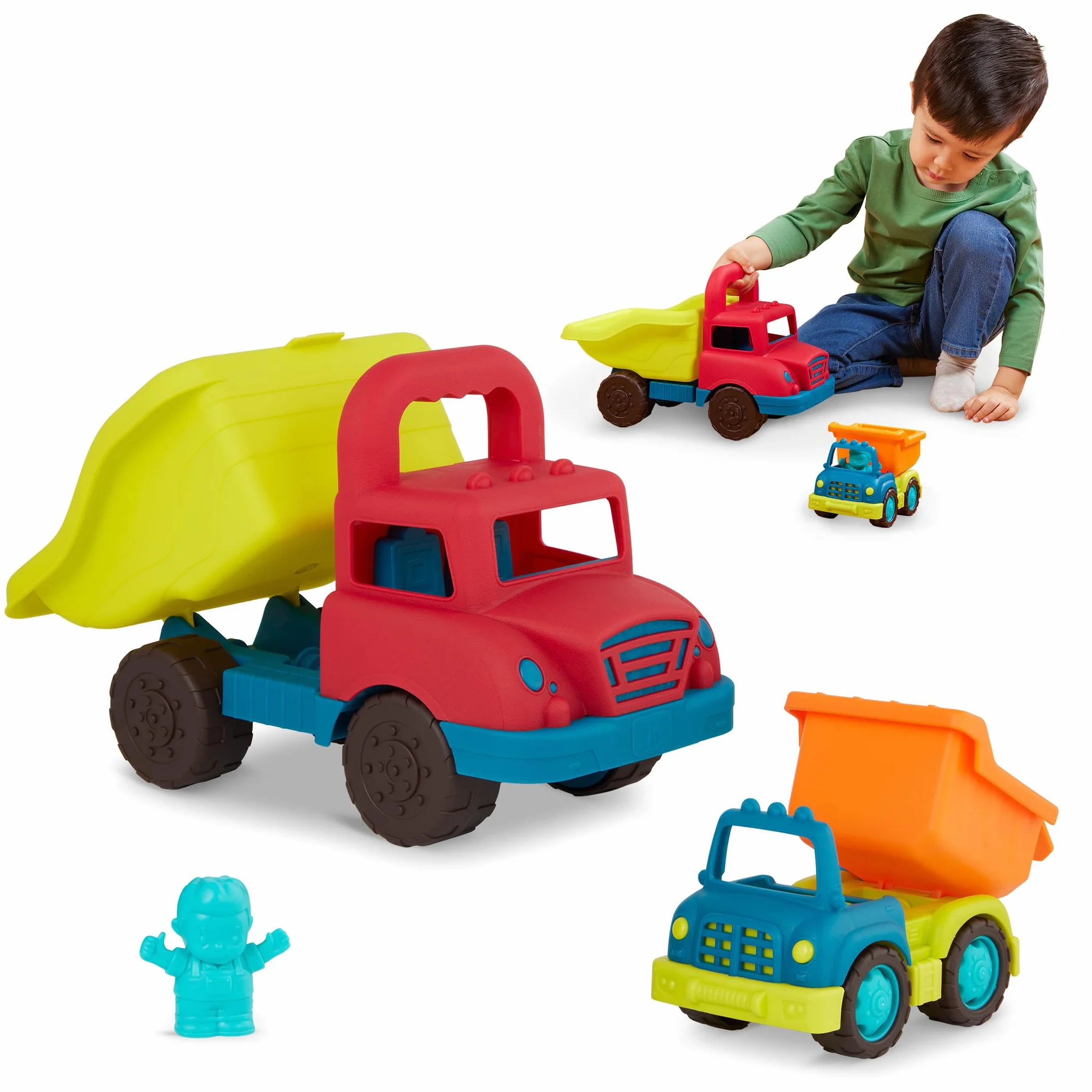 B. toys Ensemble de camions Grab-n-Go 2 camions-bennes Jouet pour tout-petits