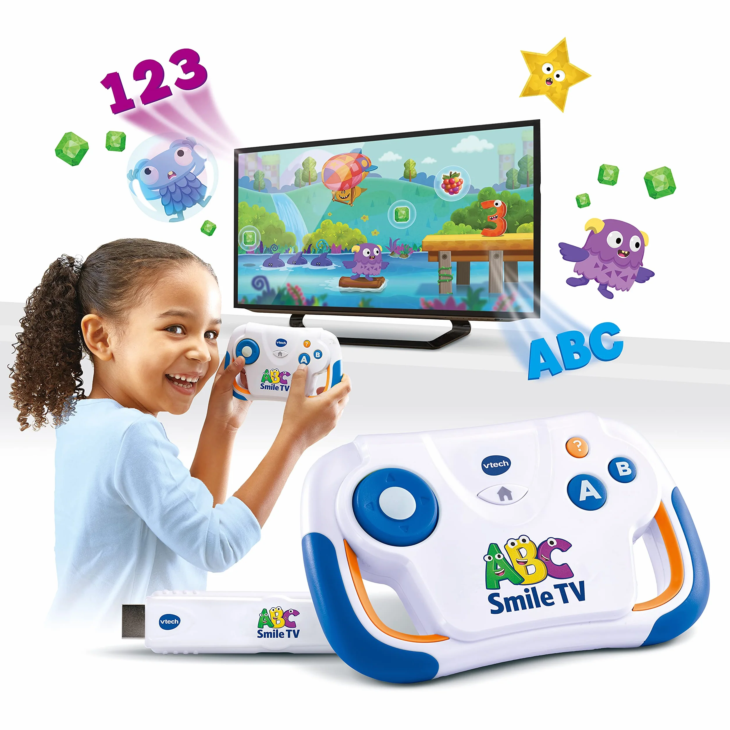 VTech ABC Smile TV Console de Jeu Multicolore