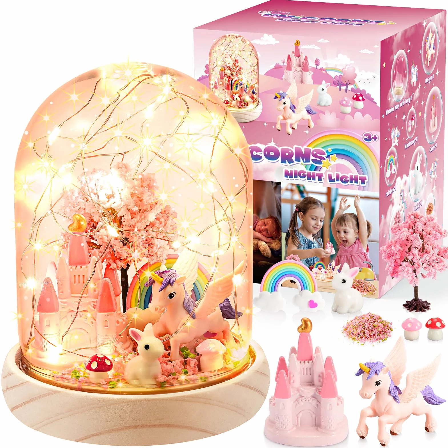 HappyGoLucky Veilleuse Licorne DIY pour Filles 3-12 Ans Ensemble Artisanat Cadeau