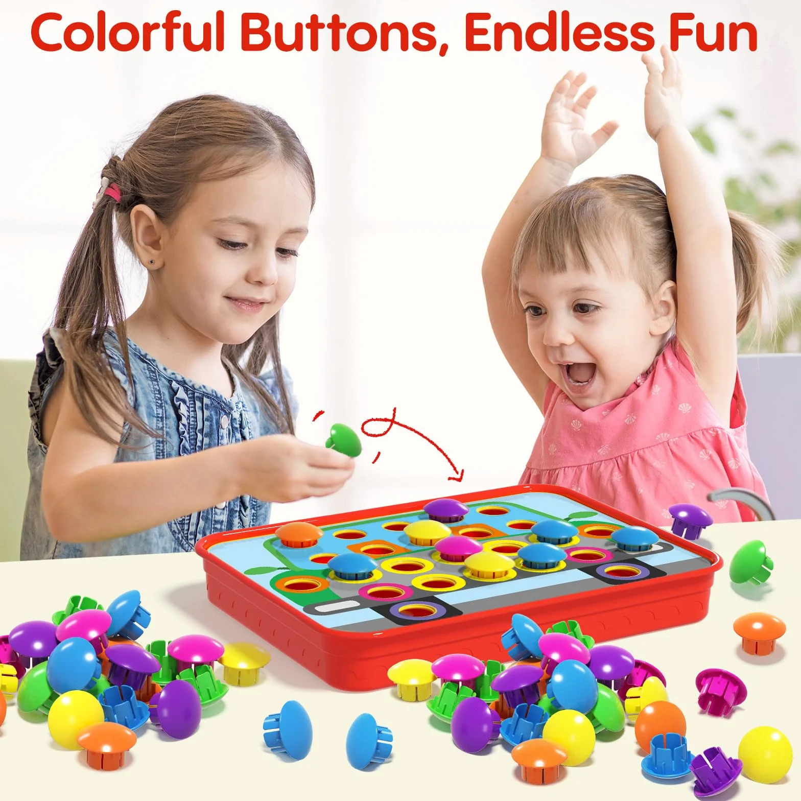 AMOSTING Jeux pour enfants apprendre les couleurs 20 modèles d'images dès 2 ans