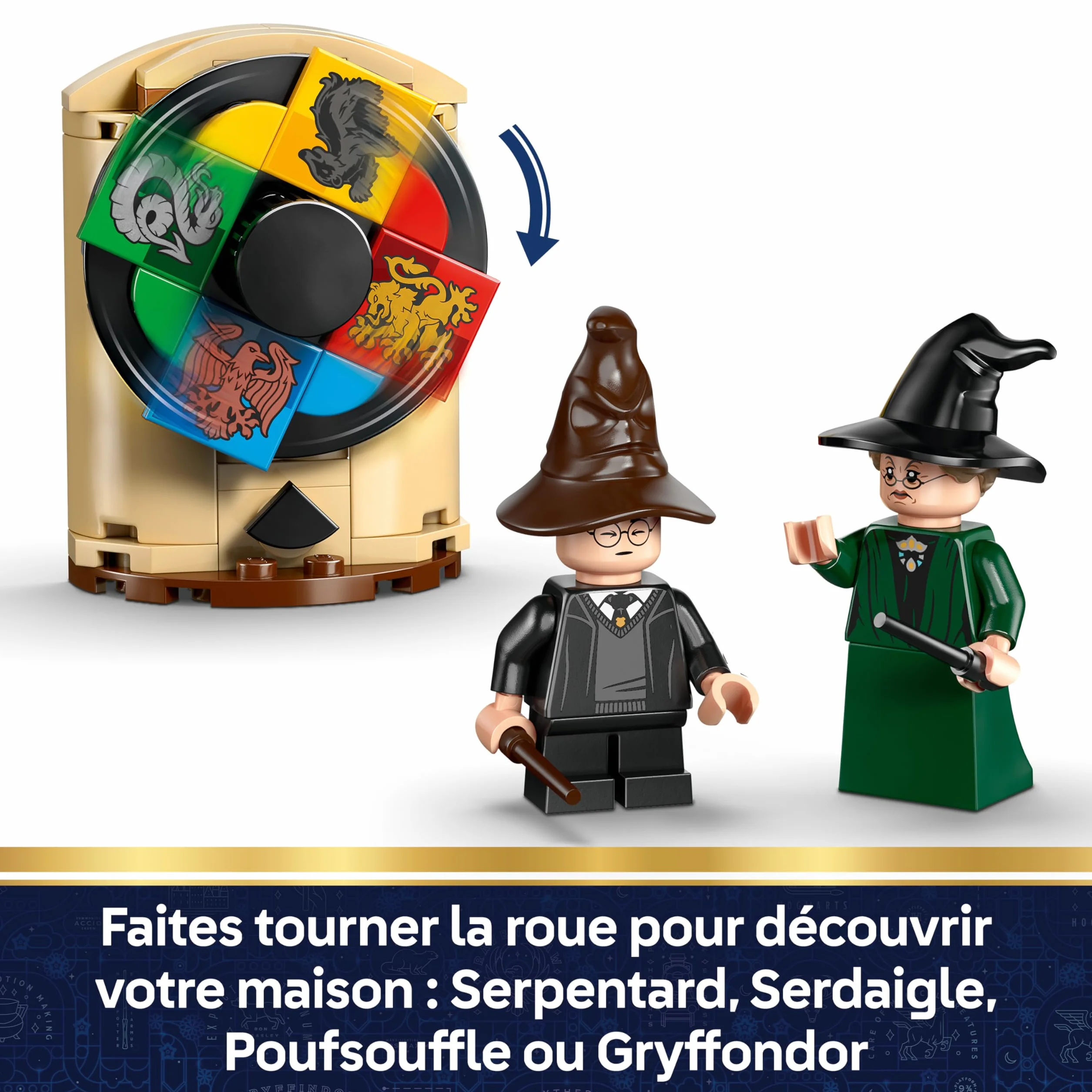 LEGO Harry Potter Le Château de Poudlard : la Cérémonie du Choixpeau Magique 76460 Jouet Minifigurine Hermione Baguettes Magiques Cadeau 7 Ans