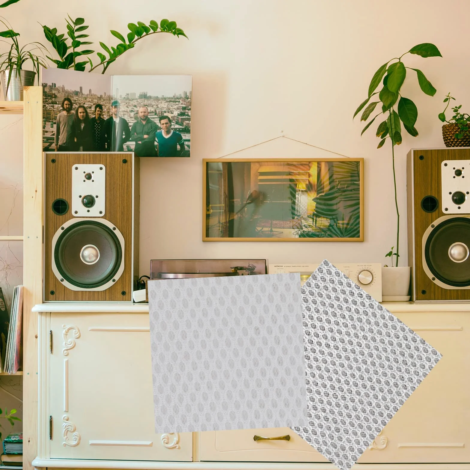Tissu en maille pour haut-parleur Audio Radio stéréo Boîte de son acoustique Protection Gilles